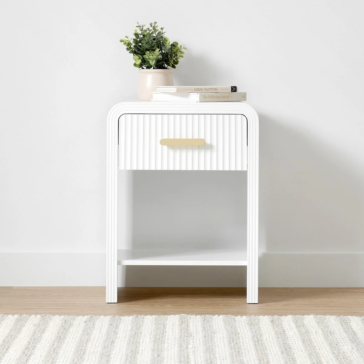 1 Linear 1 Drawer Bedside Table, 1 of 10