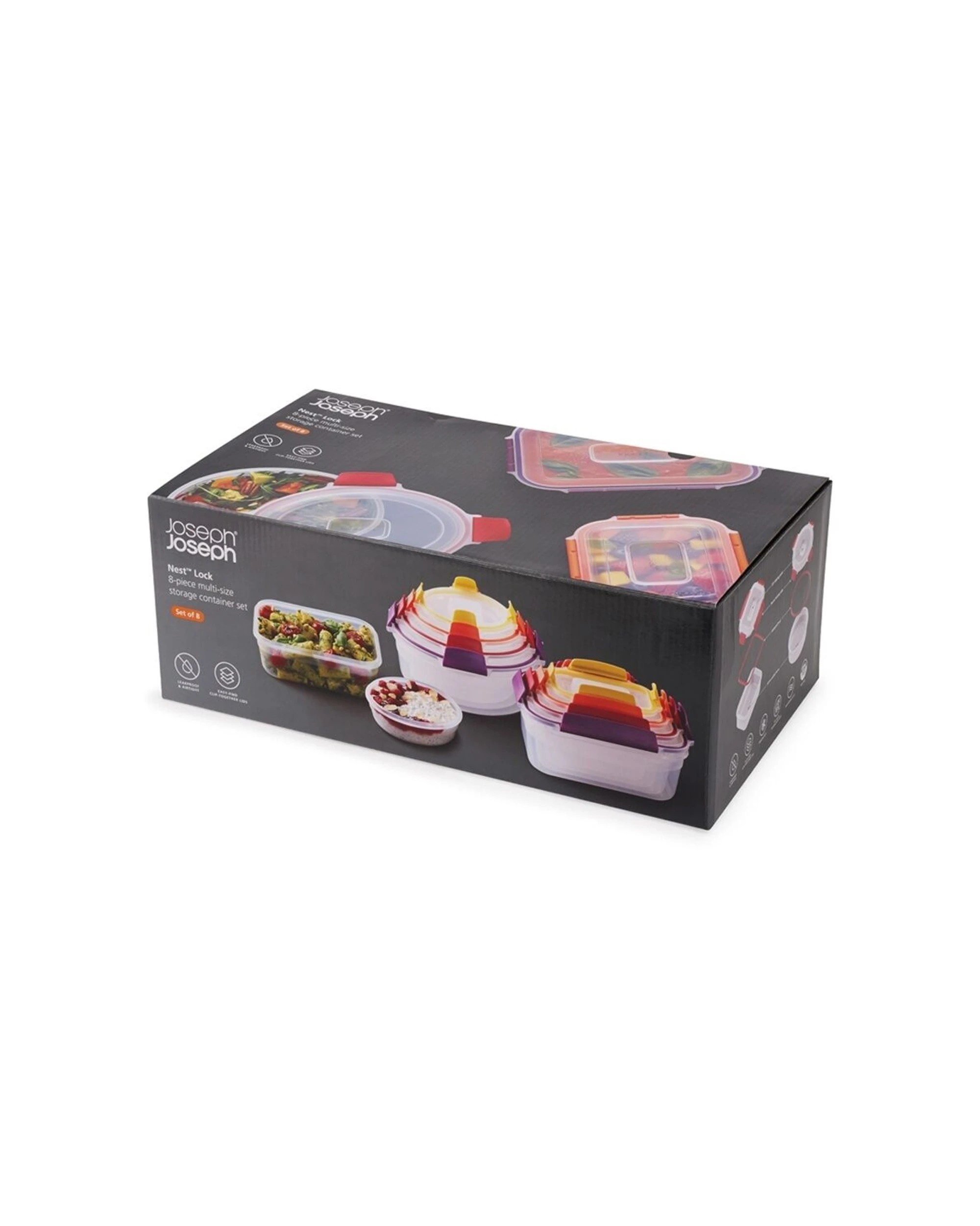 3 Joseph Joseph 8pc Nest Lock Airtight Food Storage Container Set - Multi, 3 of 8
