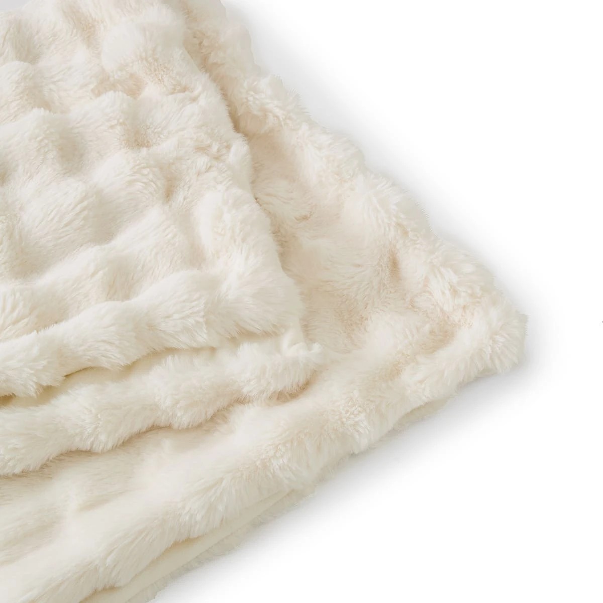 5 Faux Fur Throw - White, 5 of 7