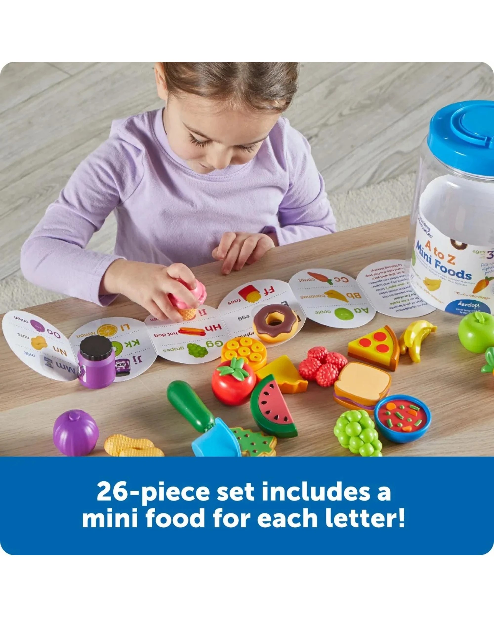 2 Learning Resources A-Z Mini Foods Alphabet 27 Piece Set, 2 of 6