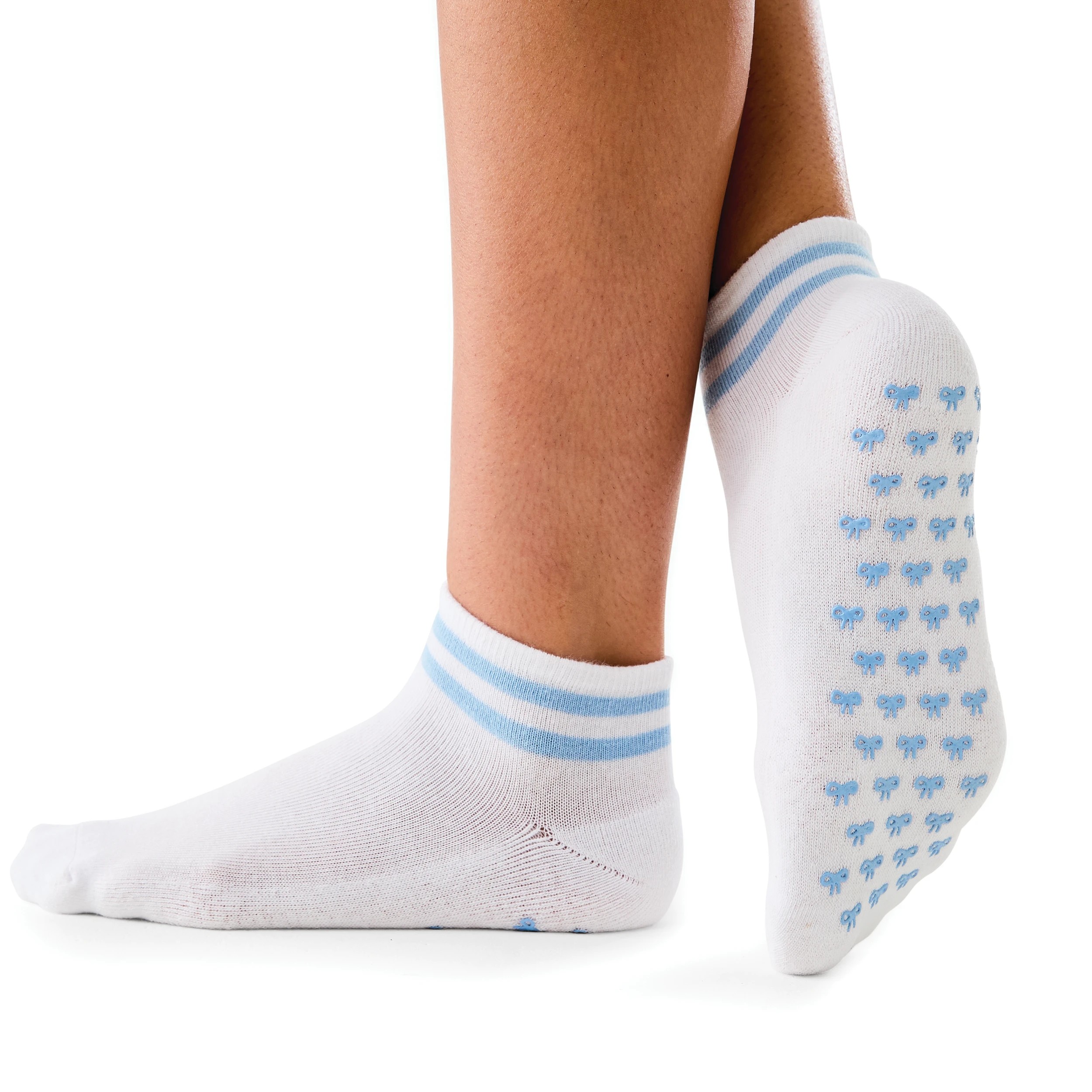 3 2 Pack Pilates and Yoga Ankle Socks - Assorted, 3 of 10