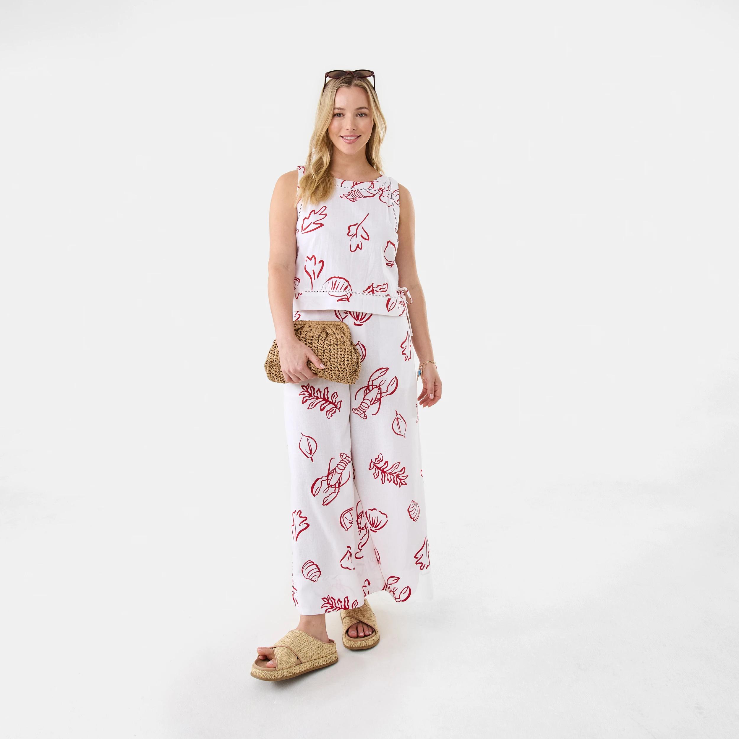 10 Sleeveless Side Tie Detail Top Red Vacay, 10 of 10