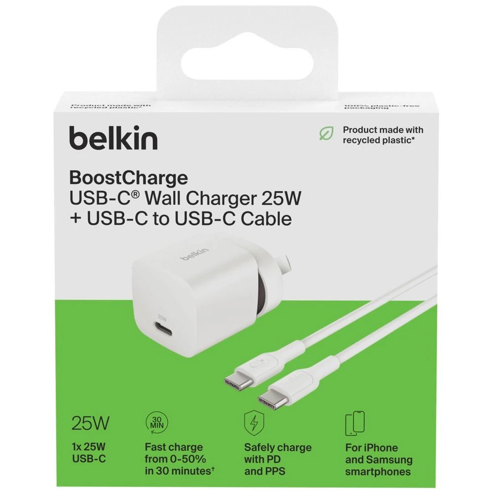 5 Belkin BoostCharge Compact USB-C 25W Charger and Cable, 5 of 5