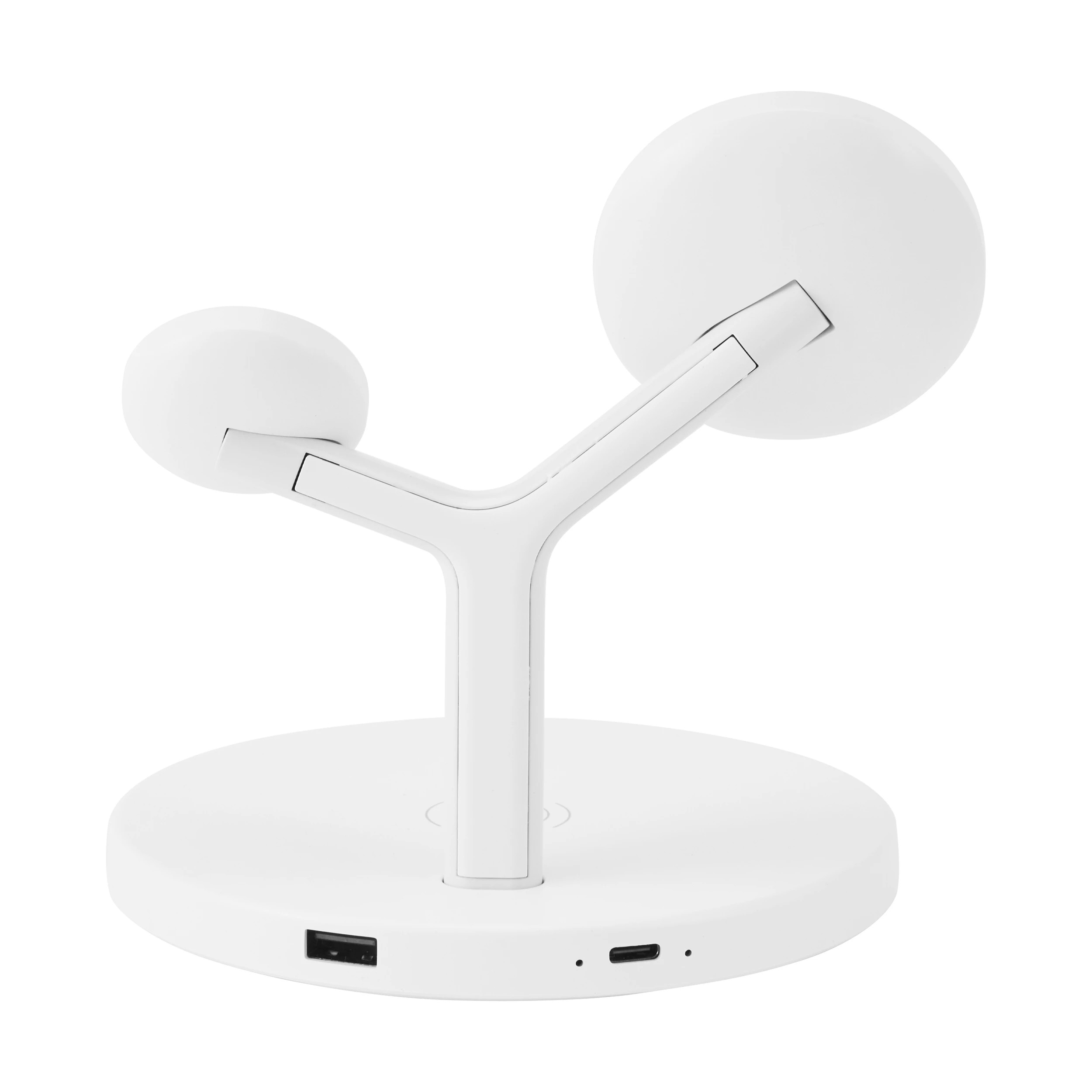 3 Qi2 3-in-1 Desktop Wireless Charger - White, 3 of 10