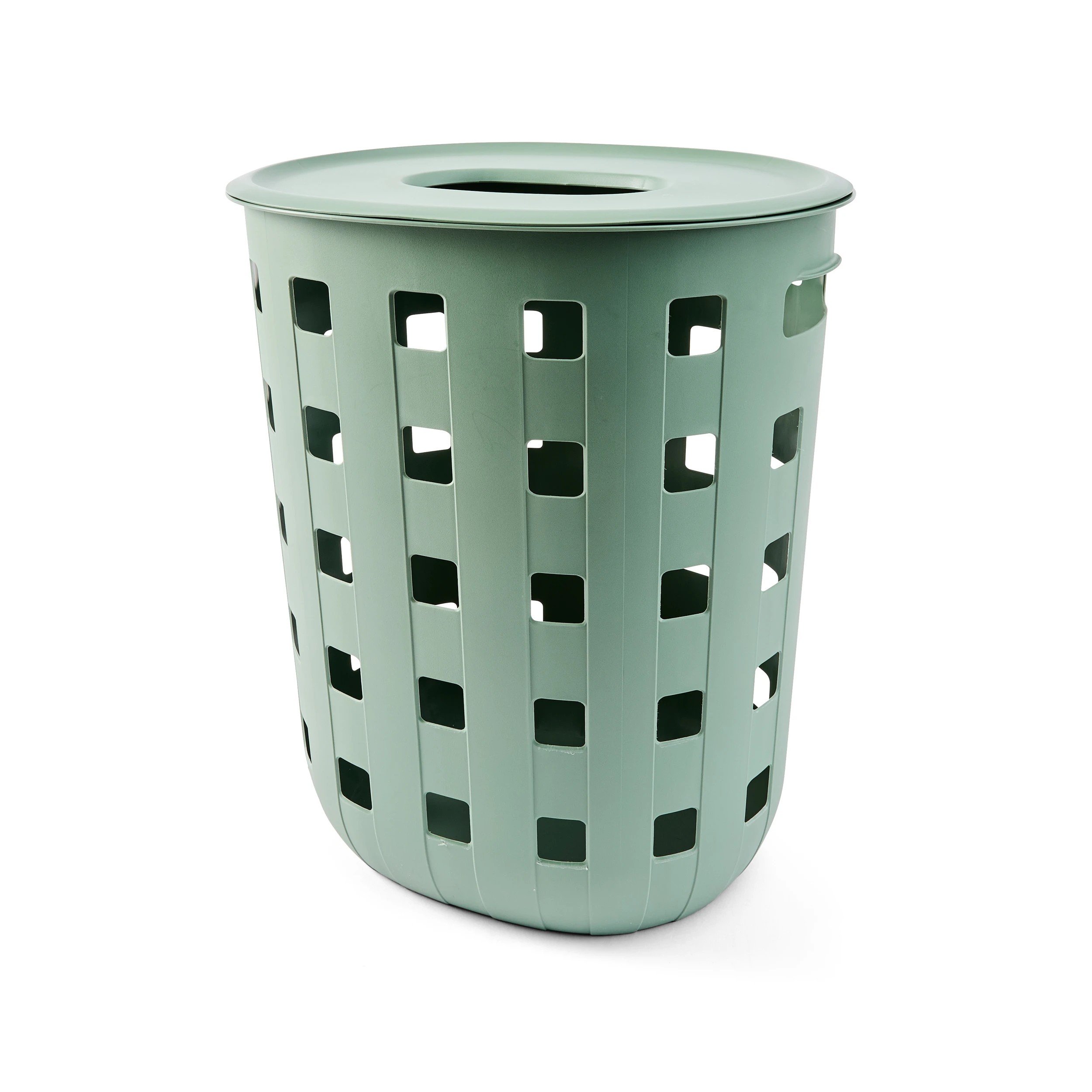 2 80L Trellis Laundry Hamper - Green, 2 of 7