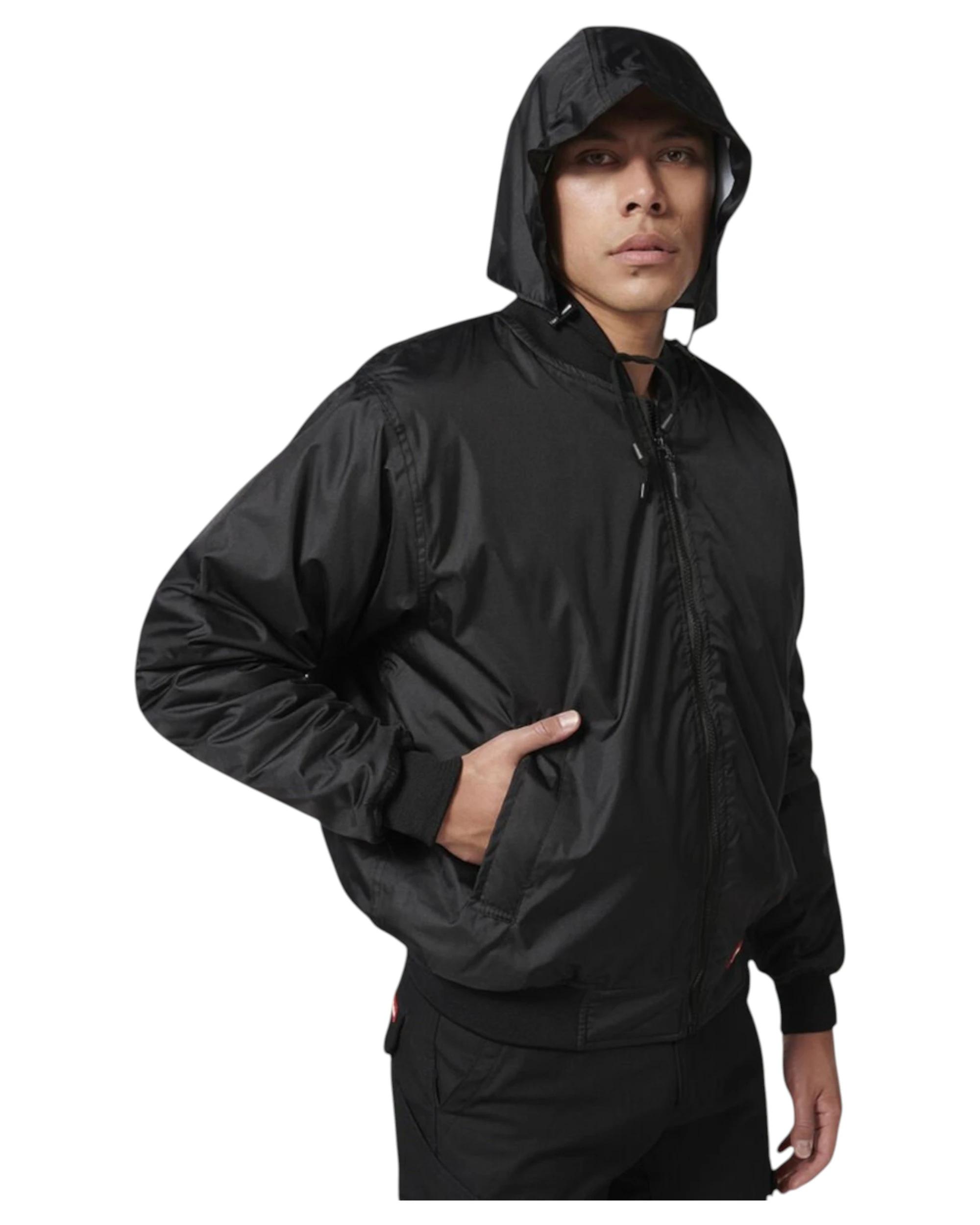 3 Hard Yakka Mens Bomber Jacket Waterproof Winter Zip Up Black Black, 3 of 7