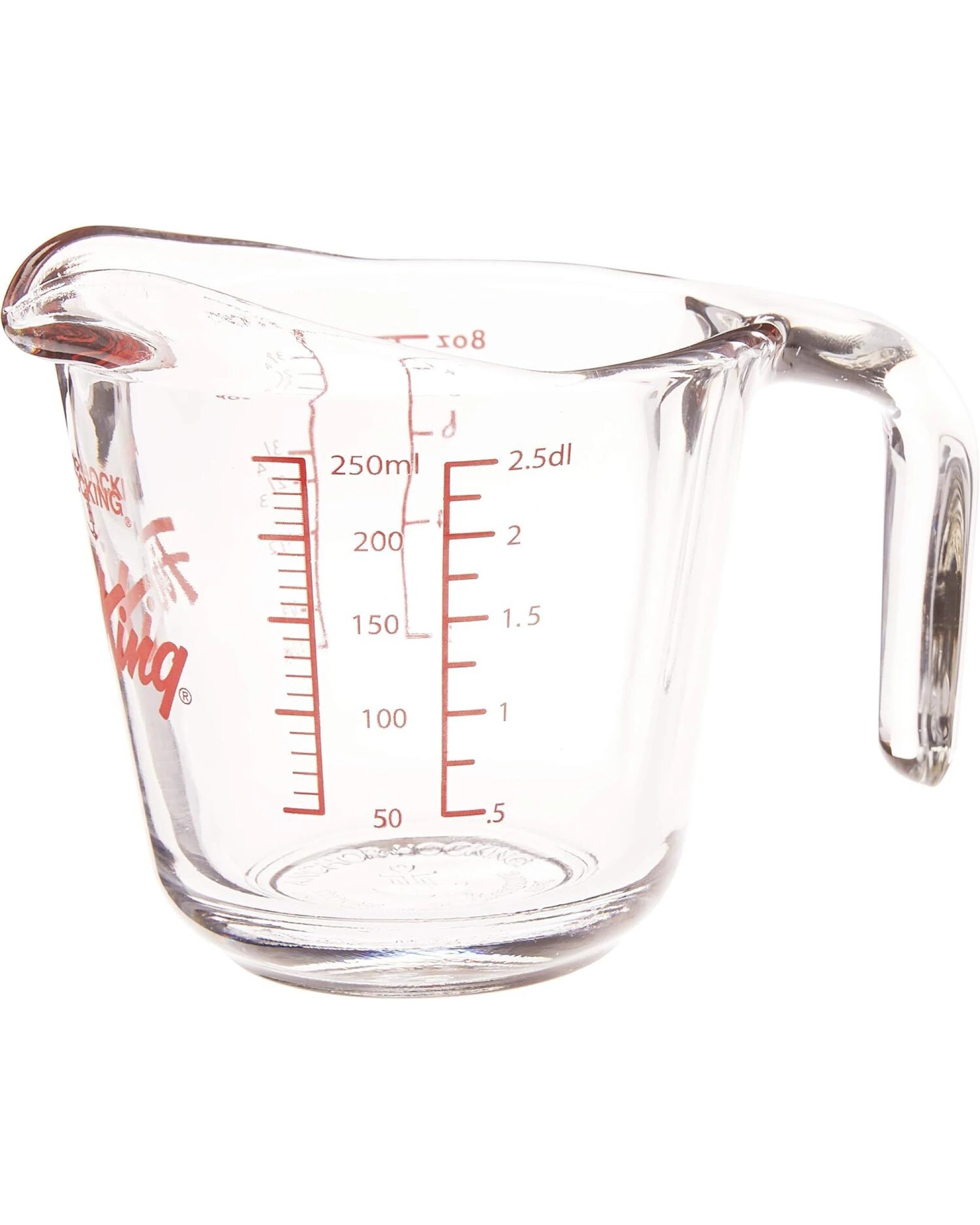 4 Anchor Hocking 2x 250ml/1-Cup Glass Measuring Jug Small - Clear, 4 of 6