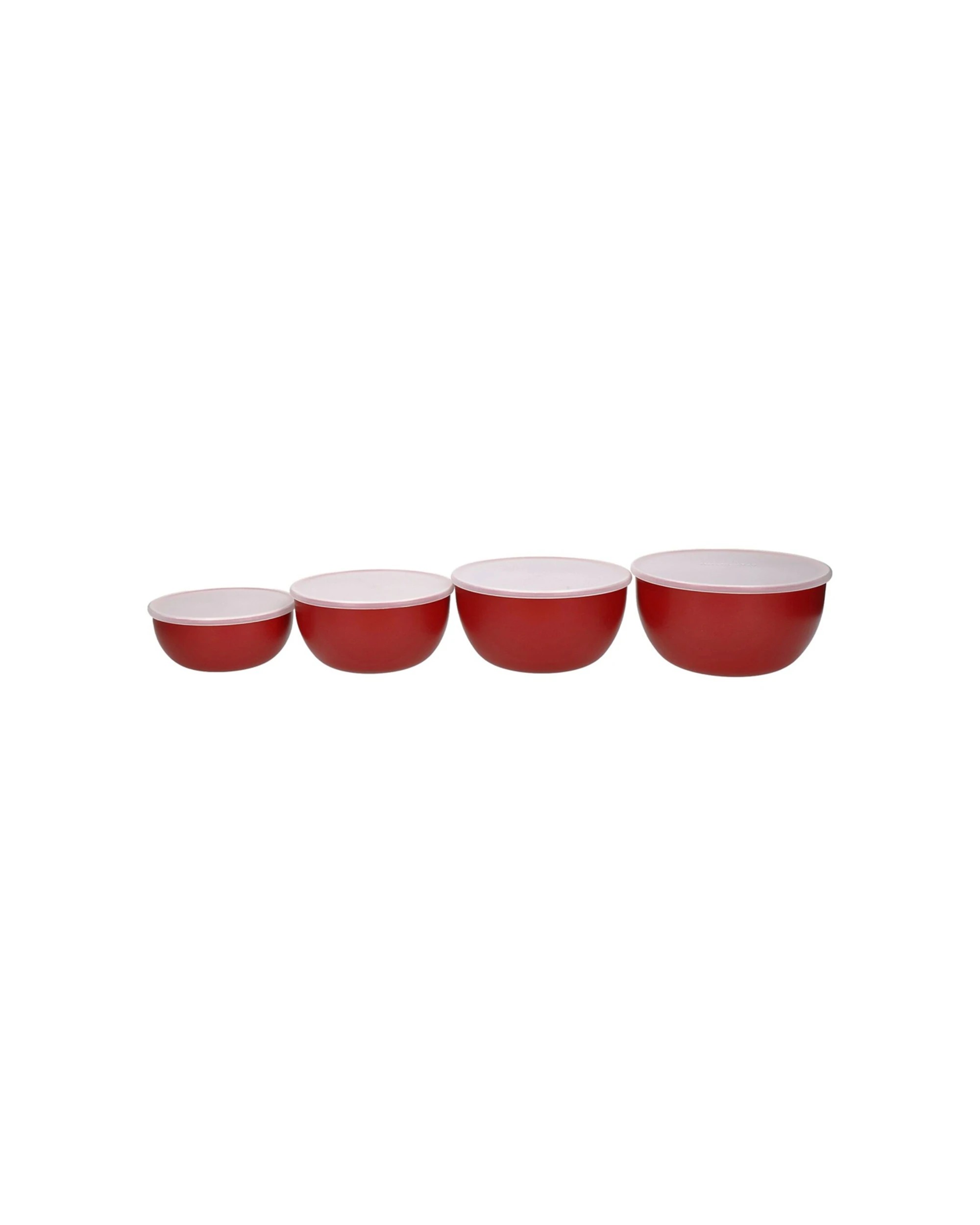 4 KitchenAid 2x 4pc Plastic Mixing Prep Bowls With Lids Cooking Kitchen Tool - Red, 4 of 4