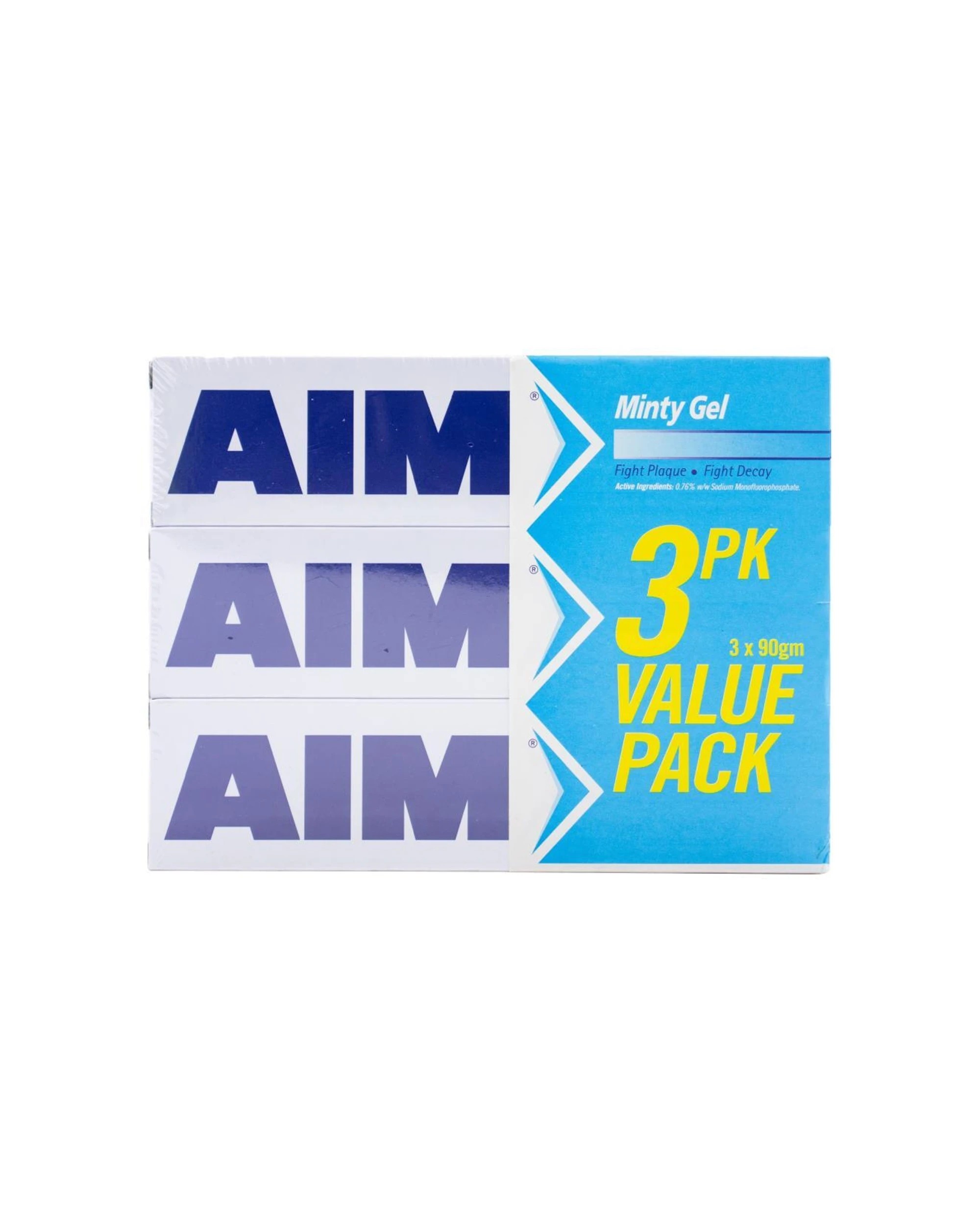 2 Aim 24pc Fluoride Toothpaste Tube Minty Gel Dental Oral Care Pack 90g - Multi, 2 of 4