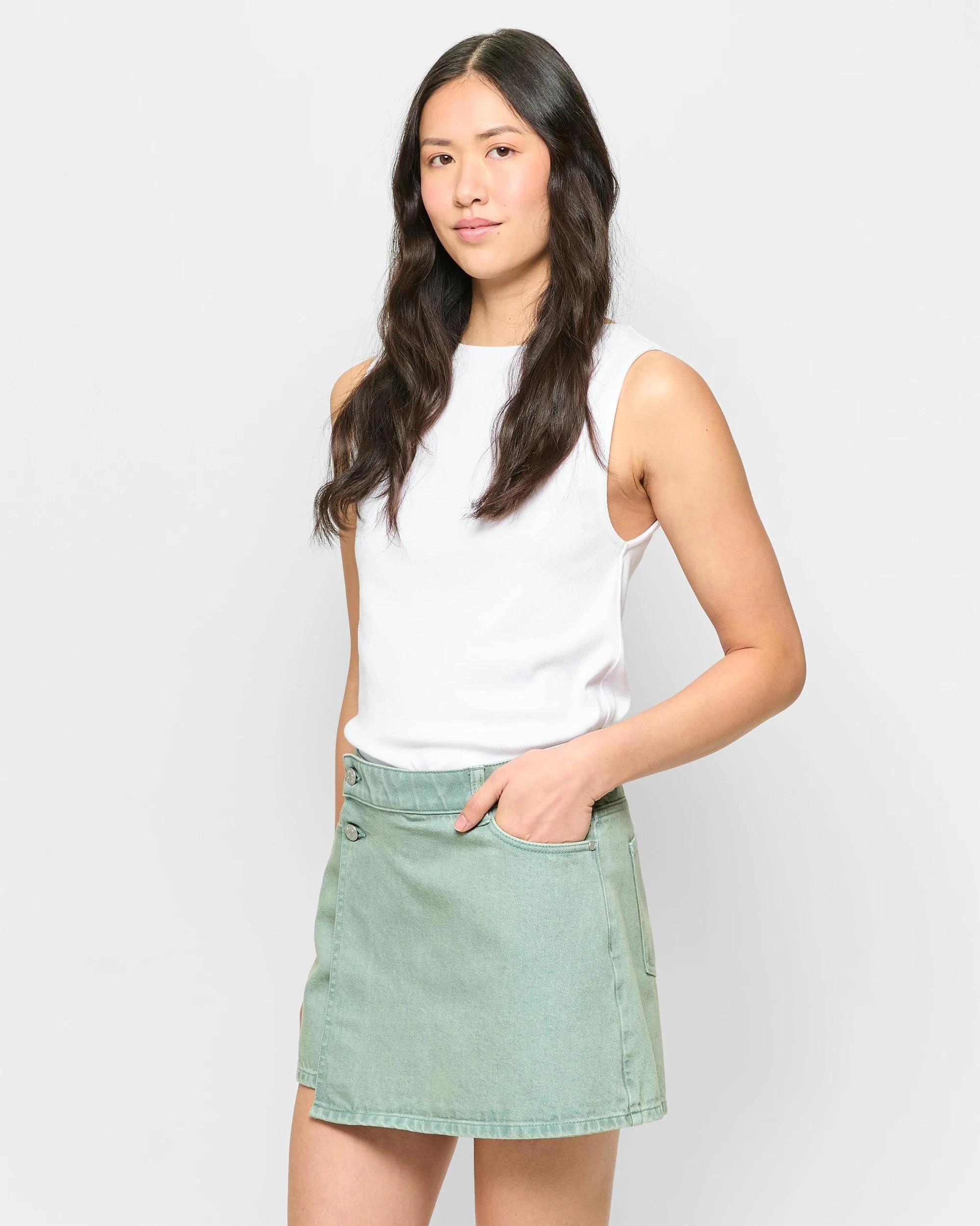 3 Target Denim Skort SAGE GARMENT WASH, 3 of 5