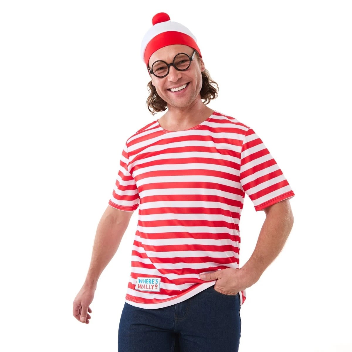 1 Where's Wally Costume Set - Adult, Medium, 1 of 10