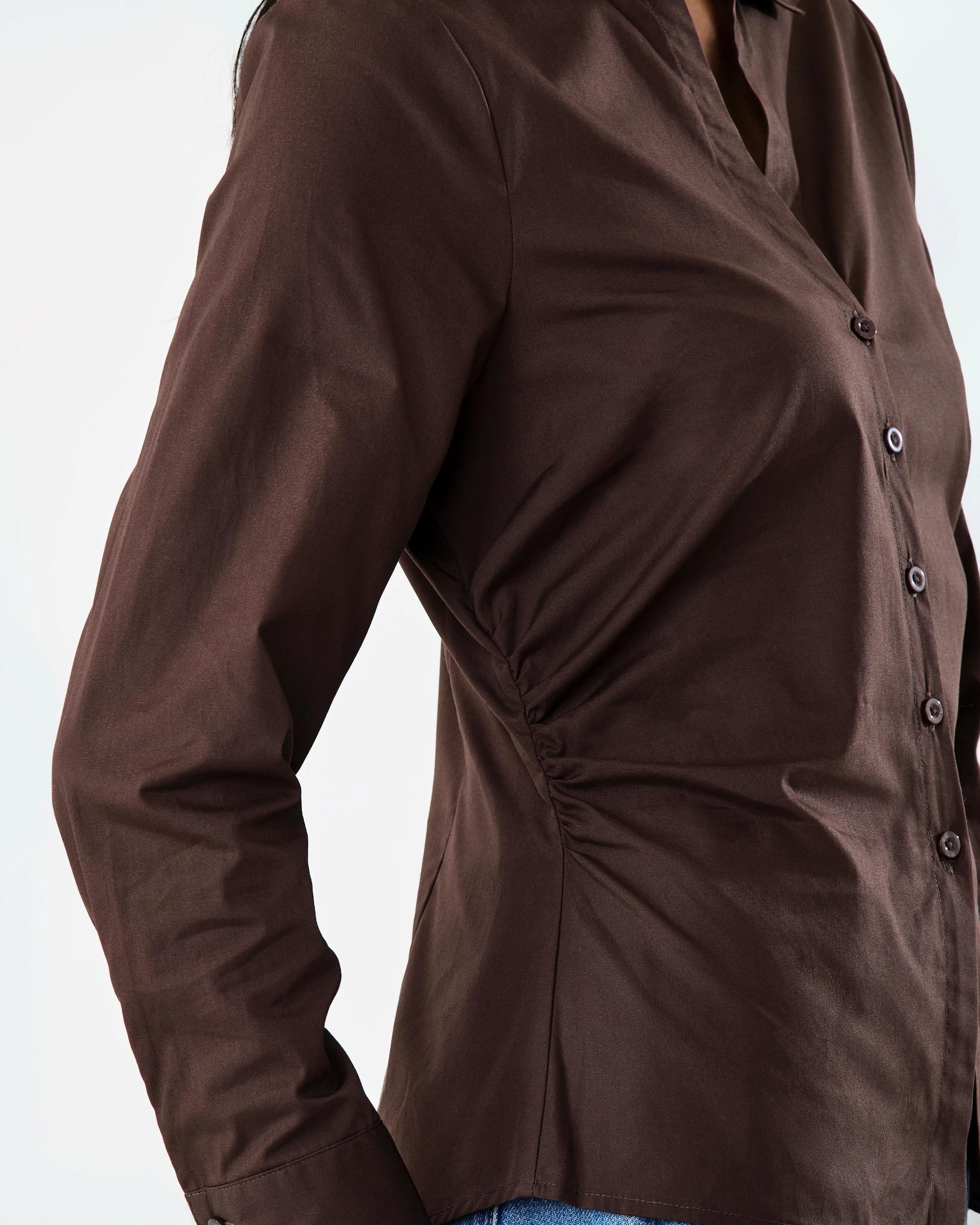 7 Long Sleeve Fitted Shirt Melt Brown, 7 of 7