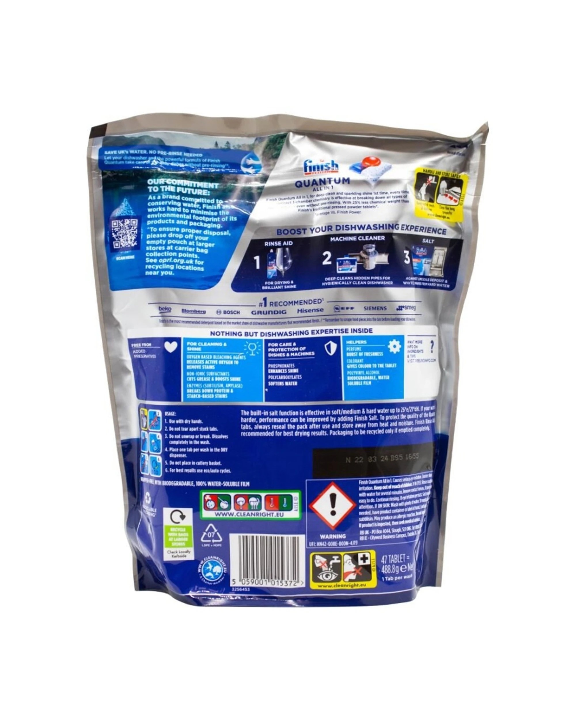 2 Finish Powerball Quantum Dishwashing Detergent 47pc Bulk Dishwasher Tablets, 2 of 3