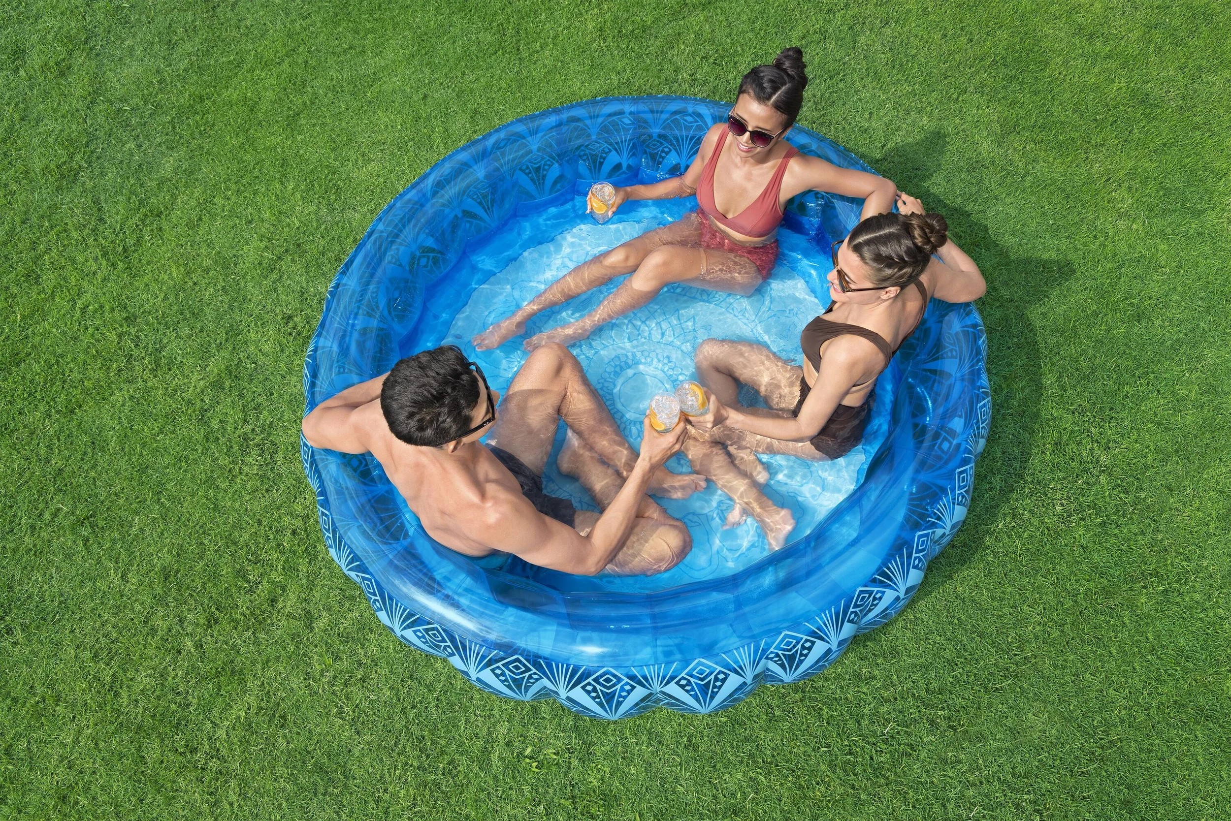 3 Bestway Bohemian Blue Inflatable Pool, 3 of 5