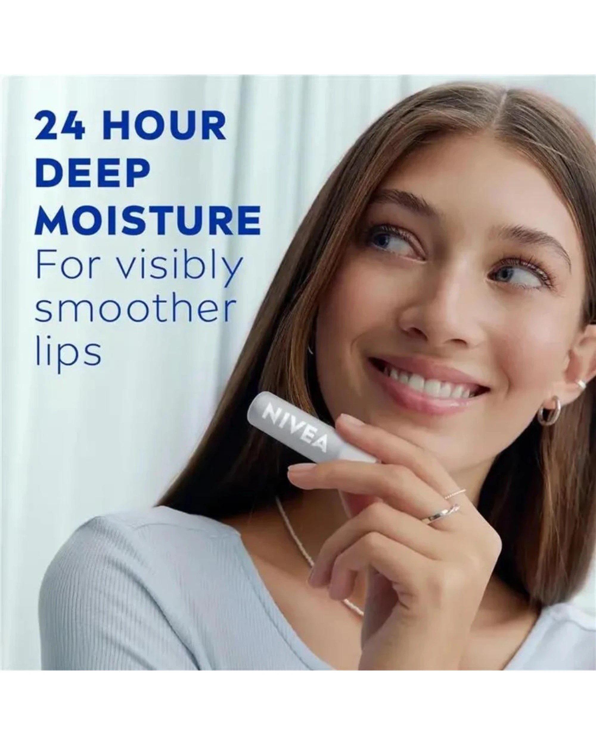 5 6 x Nivea Lip Moisture Plus Hyaluron Lip Balm 5.2g - Original, 5 of 6