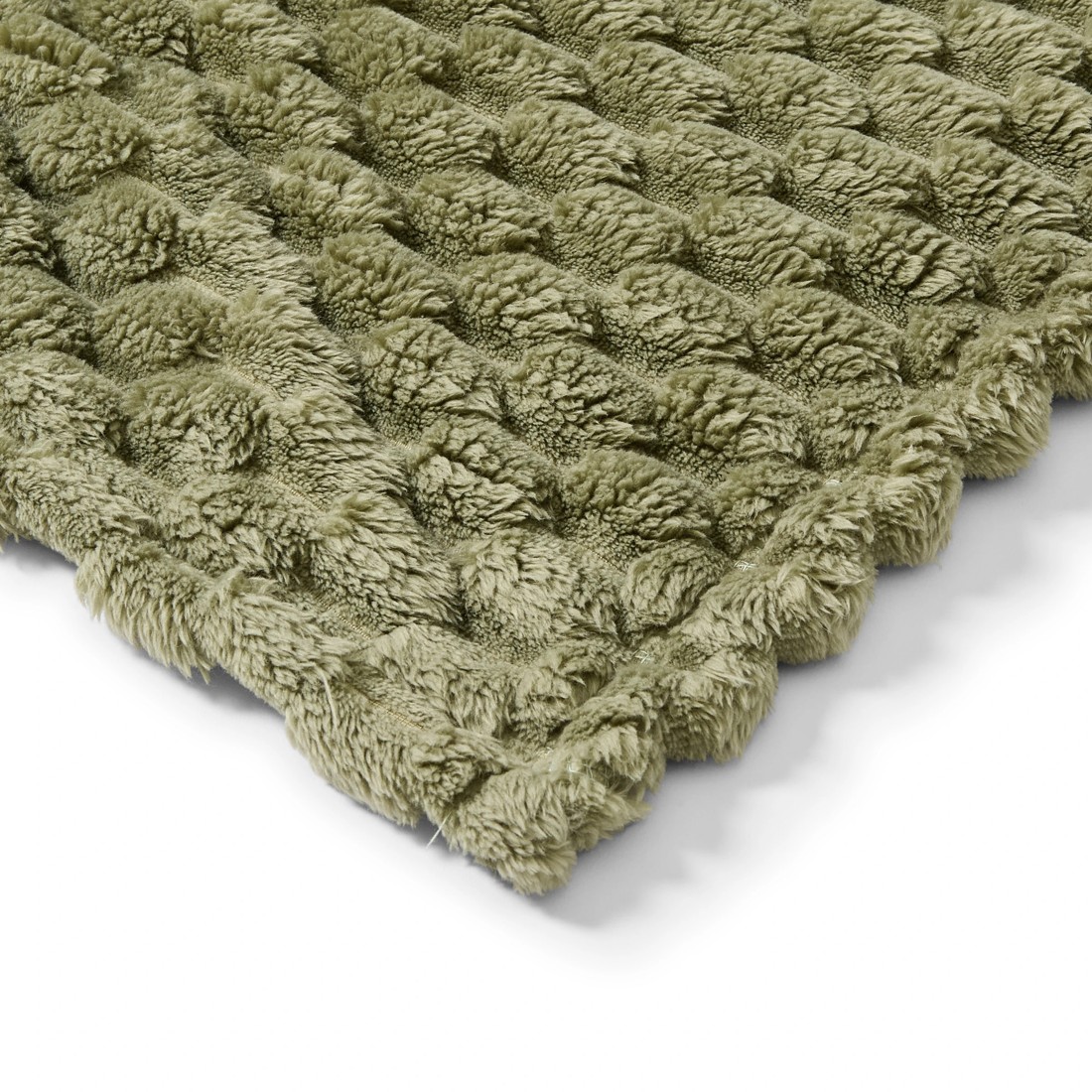 5 Plush Jacquard Blanket - Queen/King Bed, Green, 5 of 6