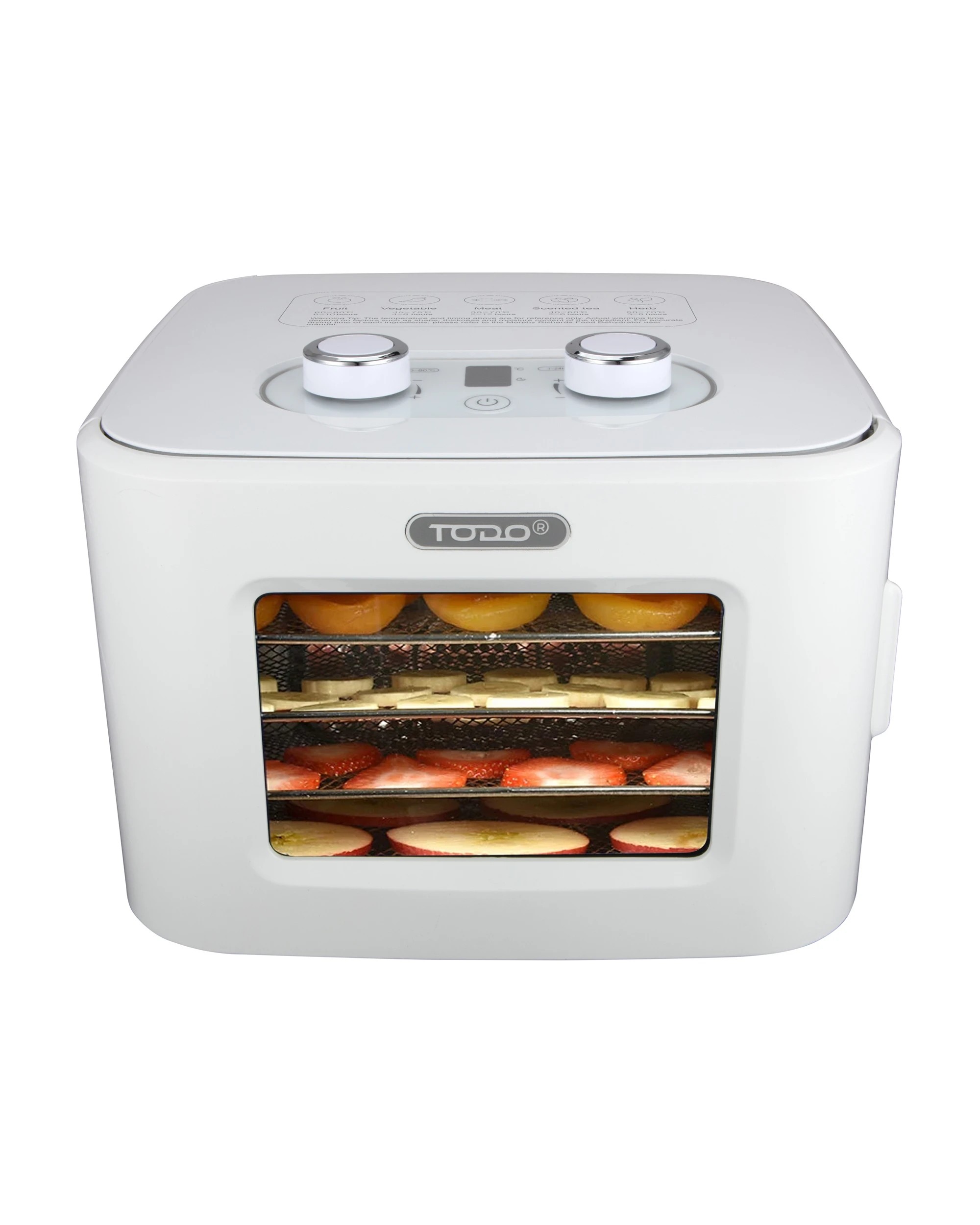 1 TODO 400W Food Dehydrator Stainless Steel Interior Preserve Yogurt Fruit Dryer Jerky Maker - White, 1 of 6