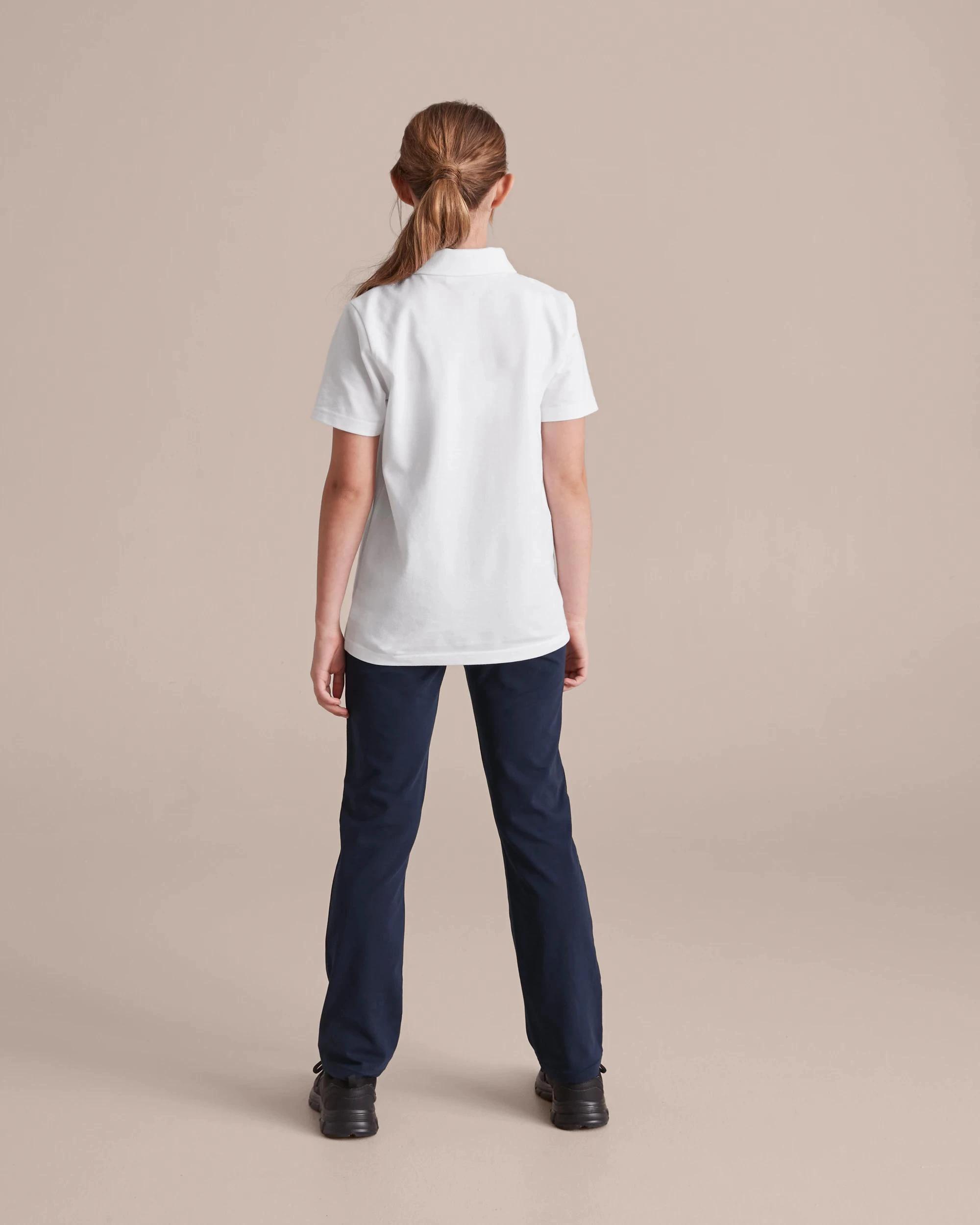 6 Target Short Sleeve School Polos WHITE, 6 of 10