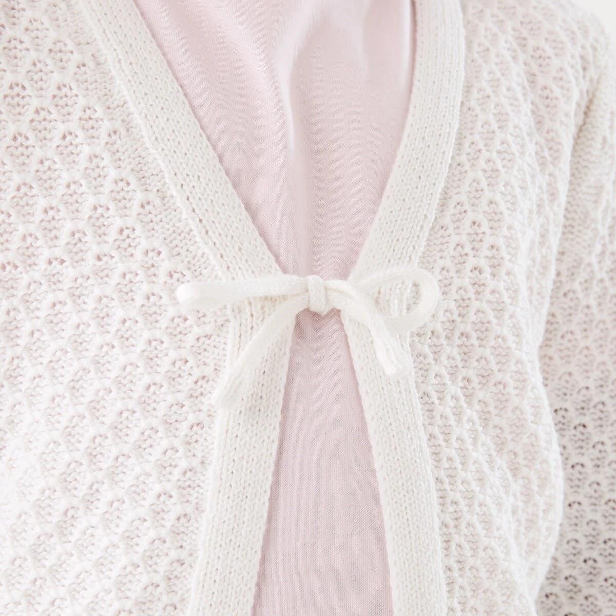5 Tie Front Cardigan SNOW WHITE, 5 of 8