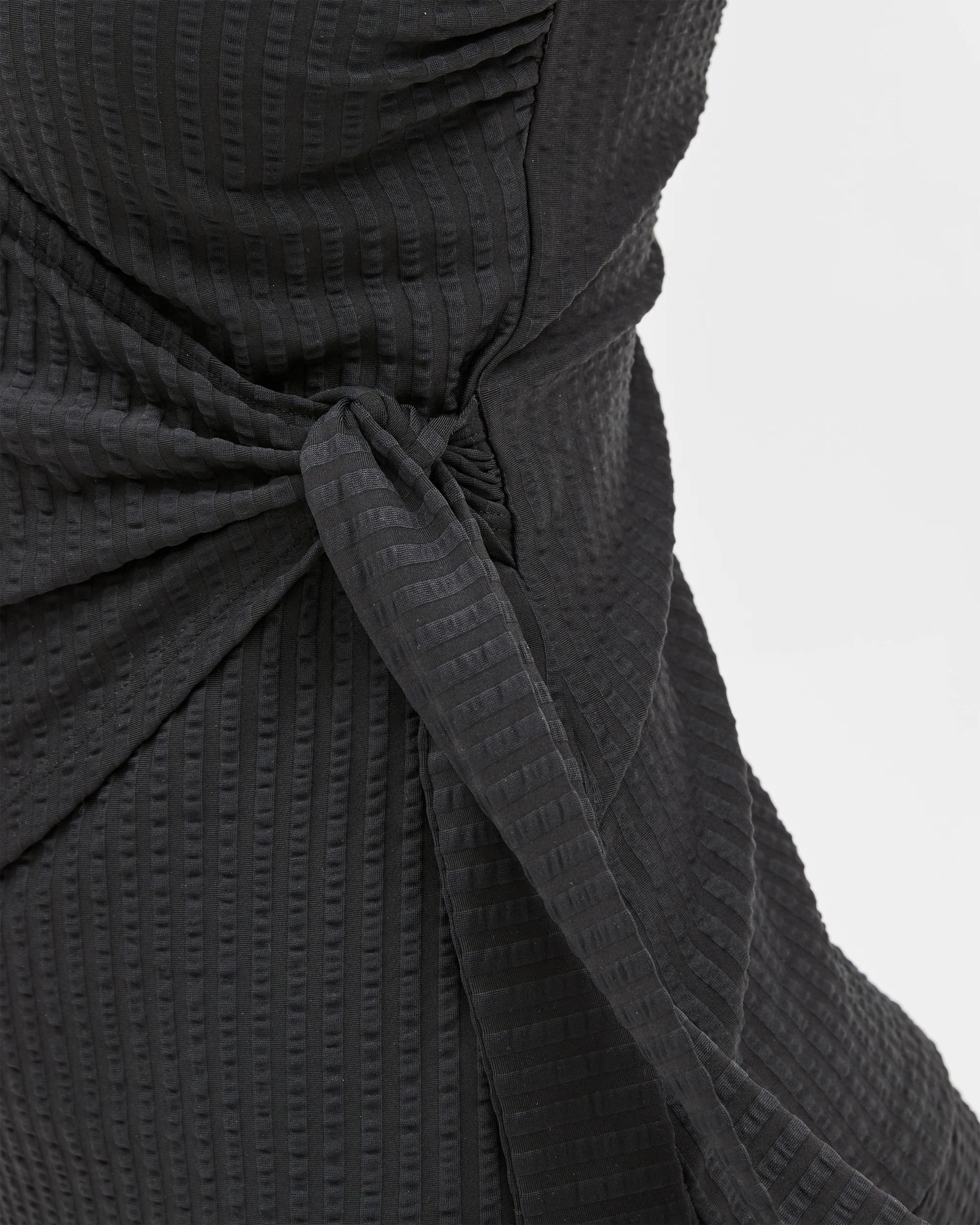 4 Target Seersucker Plunge Wrap Tankini Swim Top - Shape Your Body BLACK, 4 of 4