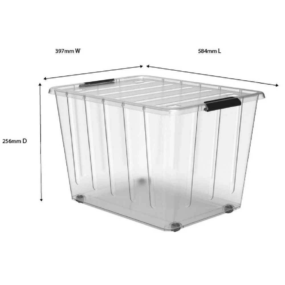 6 Keji 60L Storage Container Translucent White, 6 of 7