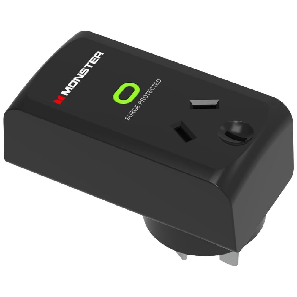 3 Monster 1 Socket Surge Protector Black, 3 of 3