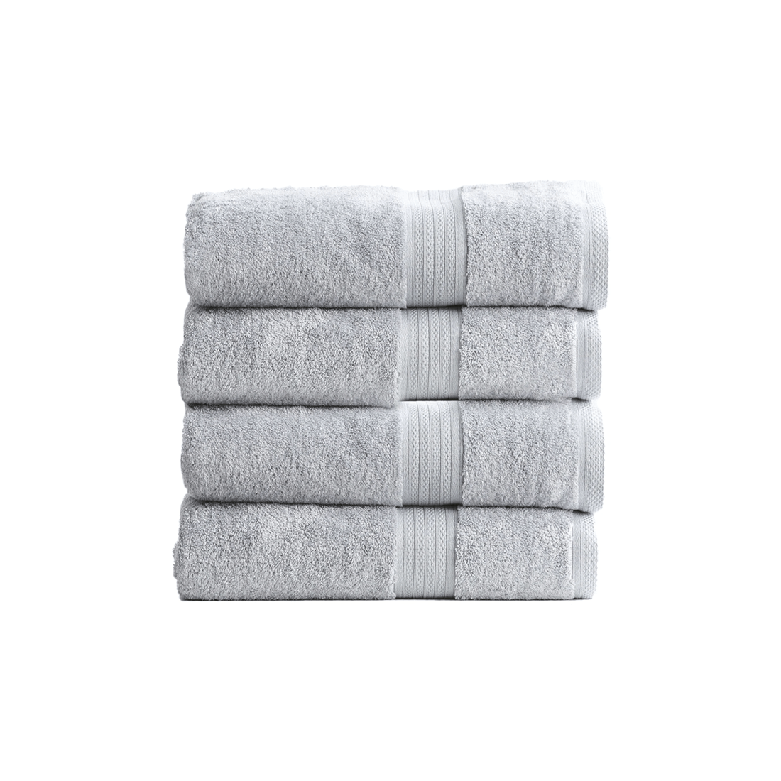 3 Renee Taylor Stella 4pc 650 Gsm Bamboo Cotton Bath Towel Set
 - Silver, 3 of 3