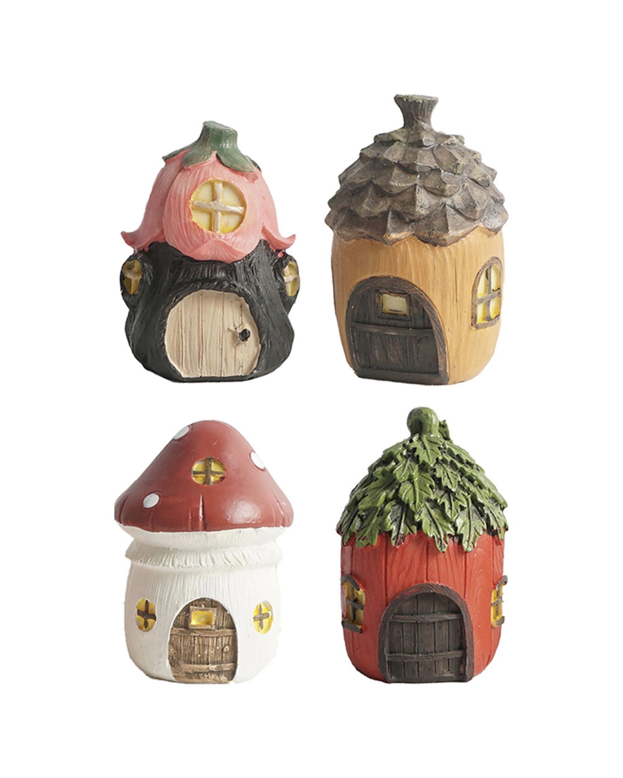 1 Antheia 4PK Homewares Fairy Garden Mini Tree House, 1 of 1