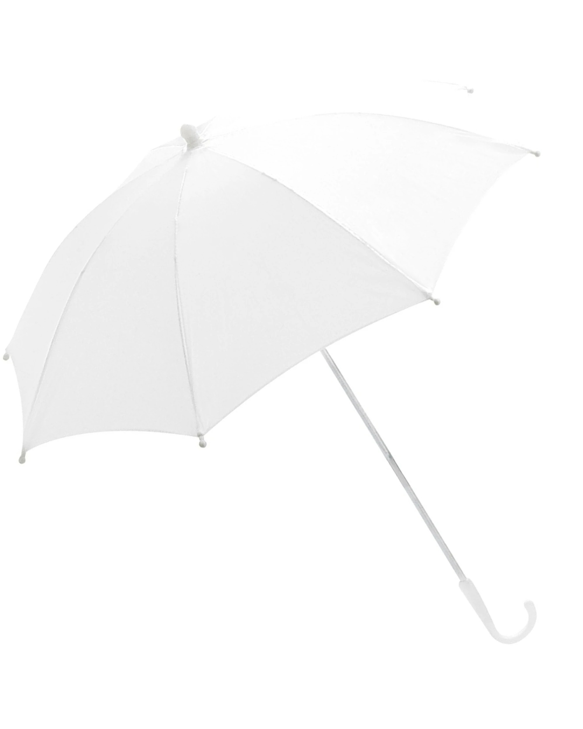 1 Widmann Small Plain Parasol Umbrella - One Size - White, 1 of 3