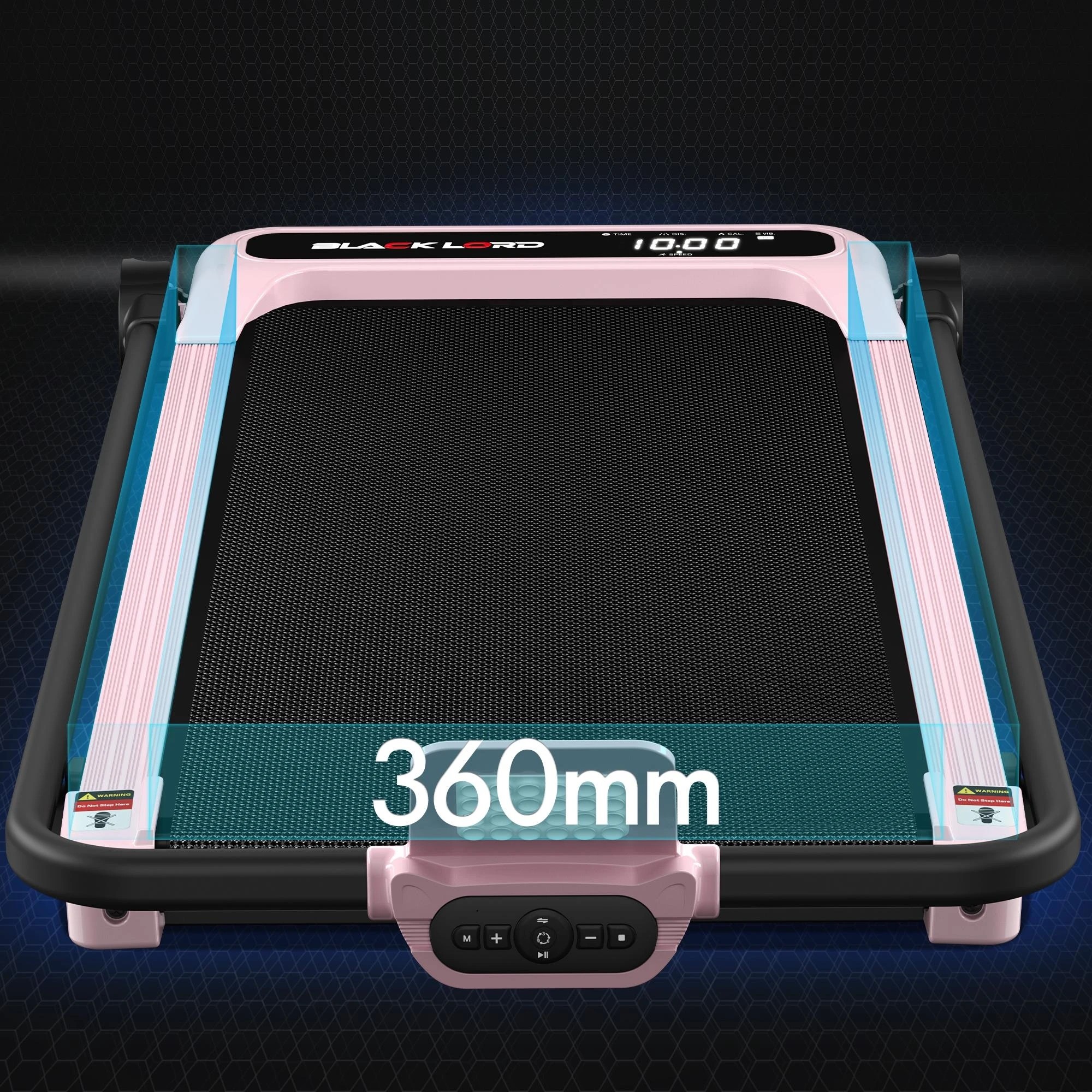 7 Black Lord Treadmill 4-in-1 Walking Vibration Pad Incline Home Gym Foldable - Pink, 7 of 9