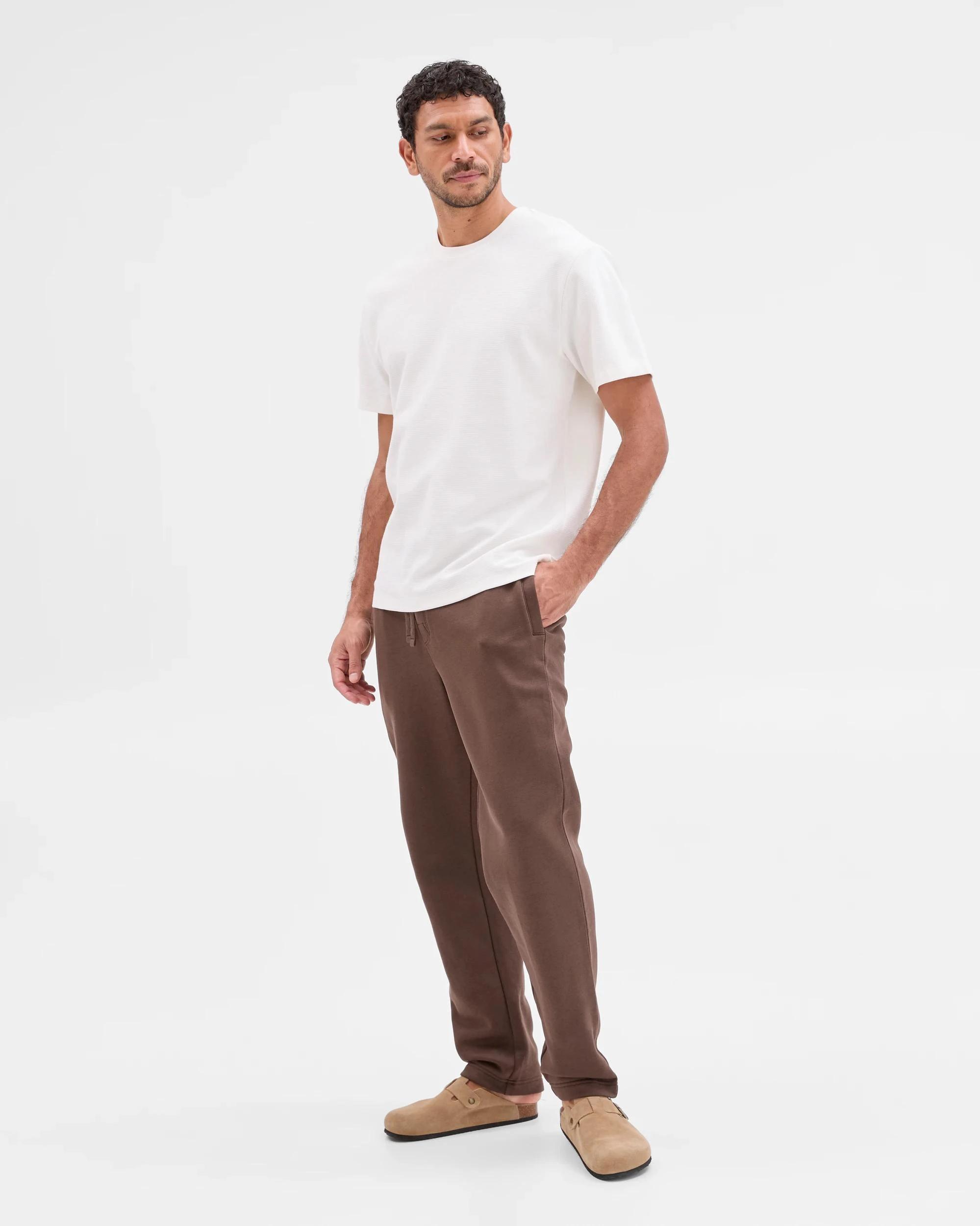 3 Target Man Australian Cotton Blend Uncuffed Trackpants CHOCOLATE, 3 of 7