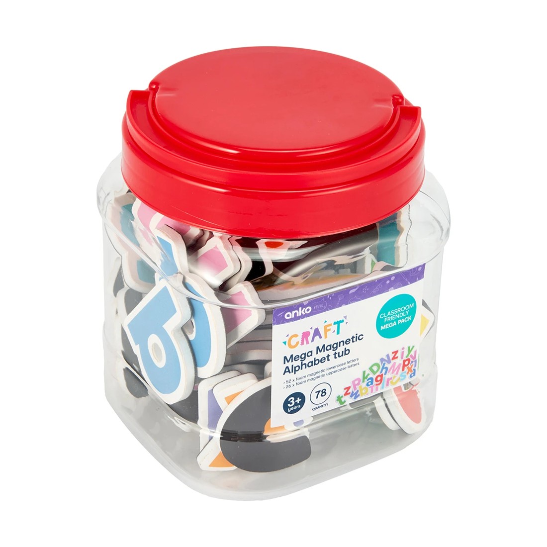 2 78 Piece Mega Magnetic Alphabet Tub, 2 of 10