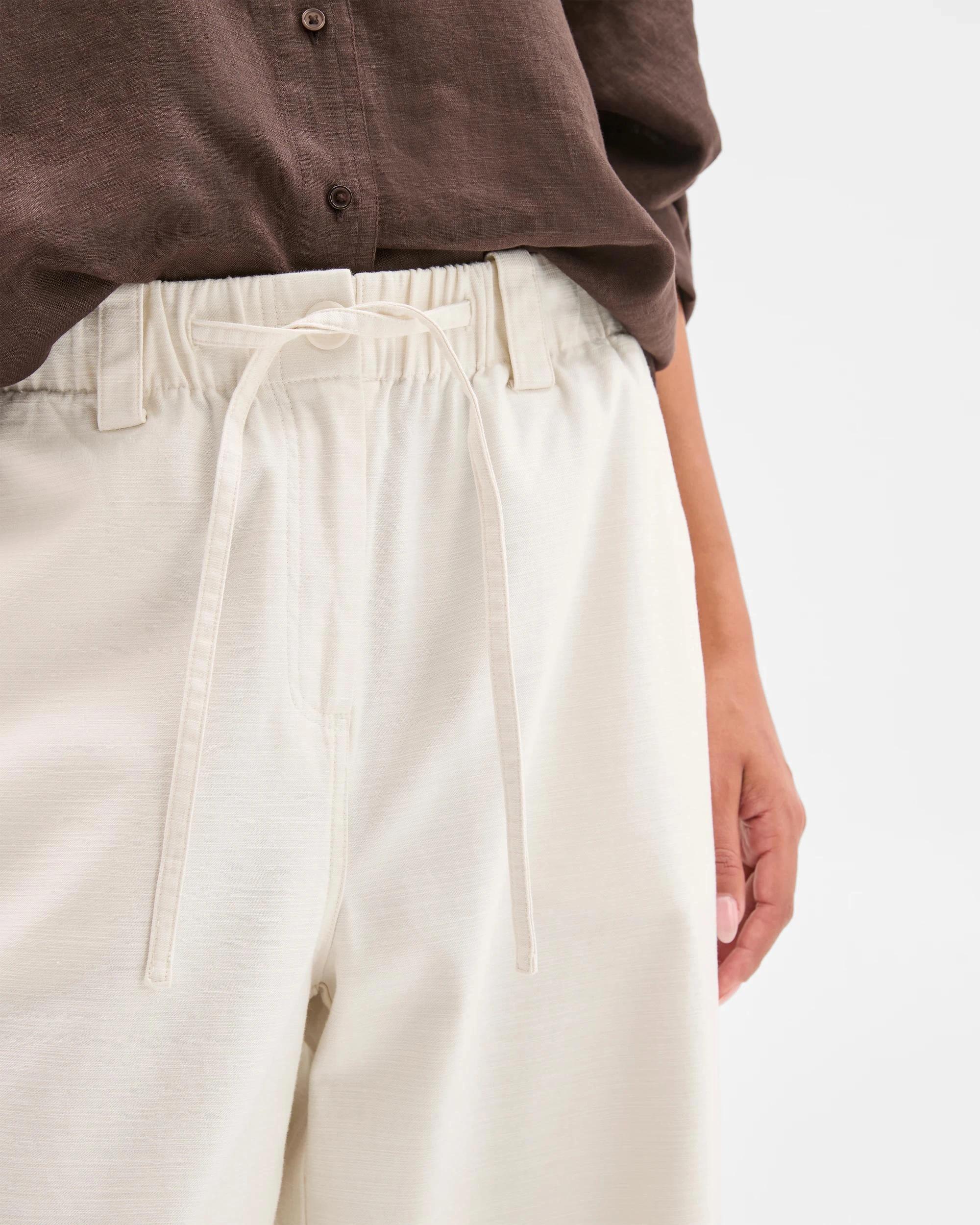 6 Target Woman Australian Cotton Textured Cotton Pant CLOUD DANCER, 6 of 7