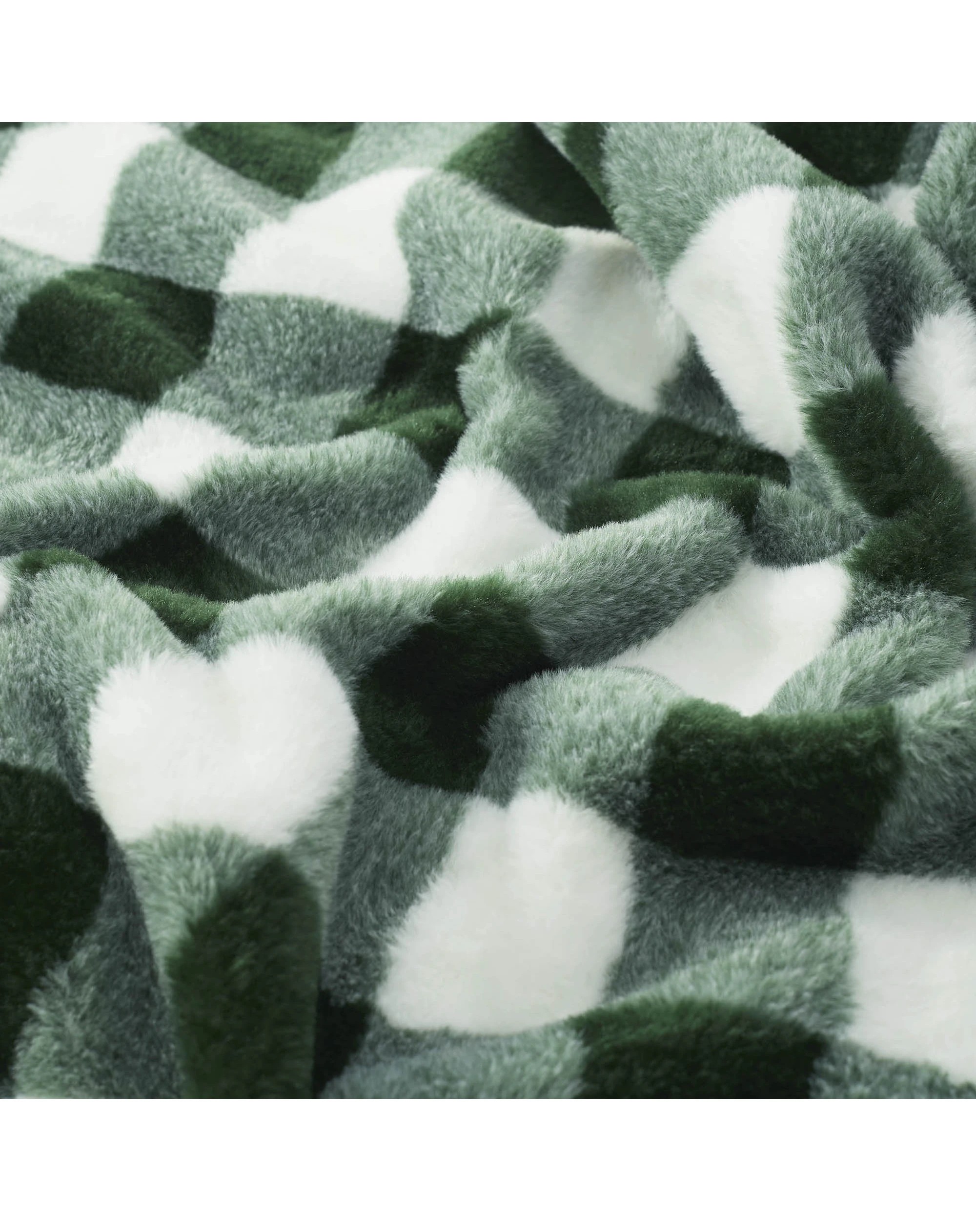 3 Dreamaker Gingham Plush Heated Throw 180x200cm - Green, 3 of 9