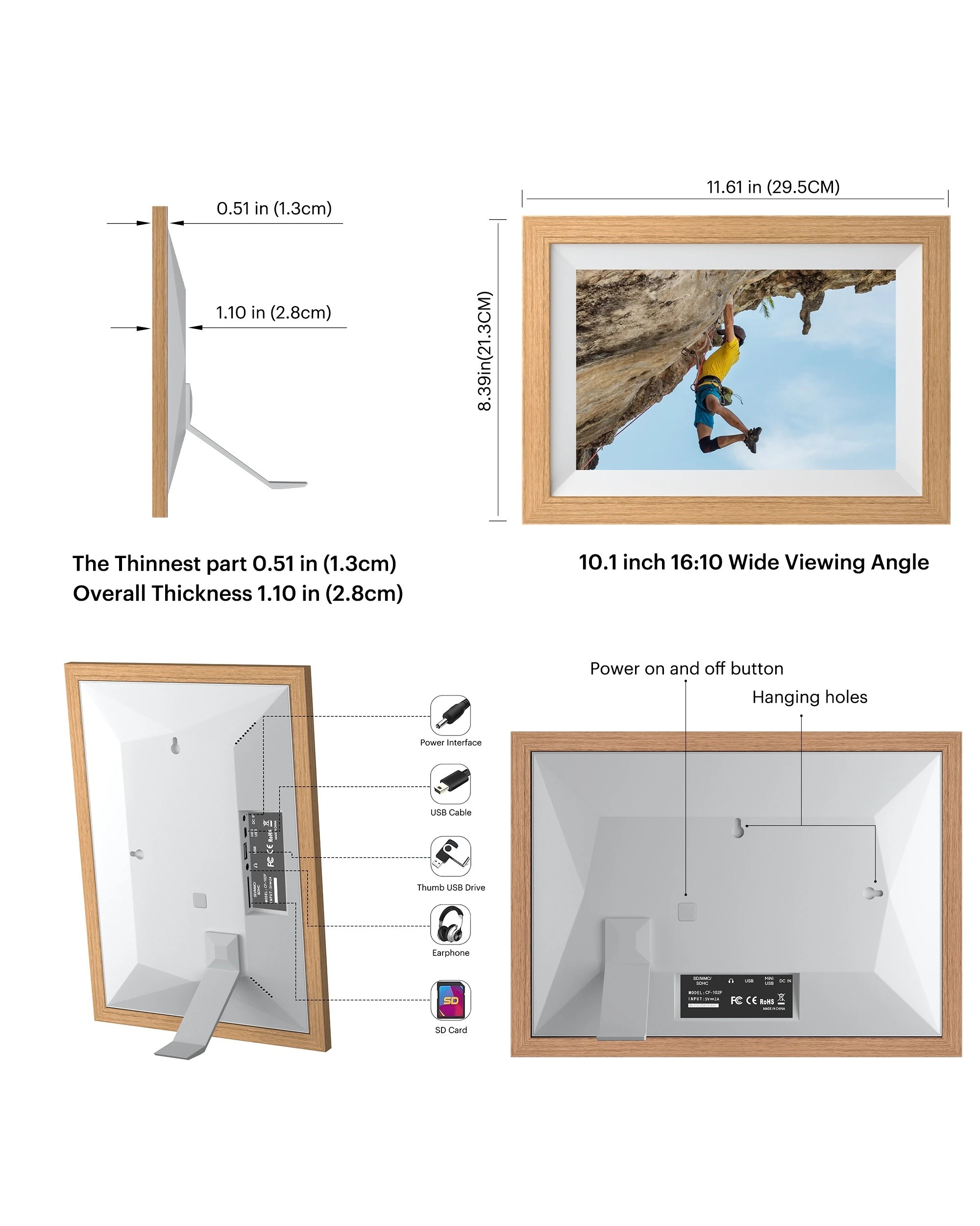 1 Kodak RCF-1012W 10.1 Inch Wi-Fi Photo Frame 32GB, 1 of 8