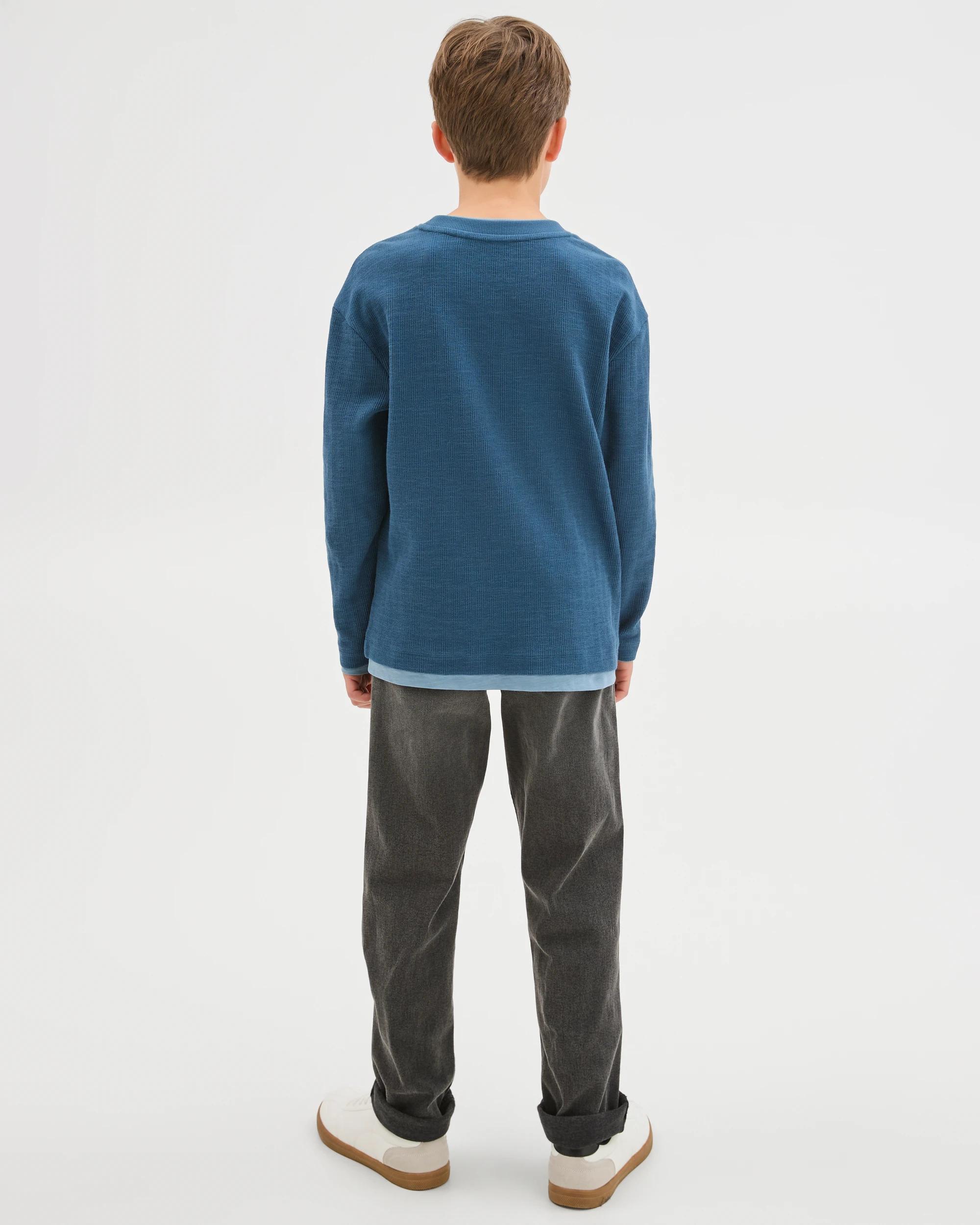 4 Target Kids Elastic Waistband Straight Fit Denim Jeans BLACKWASH, 4 of 8