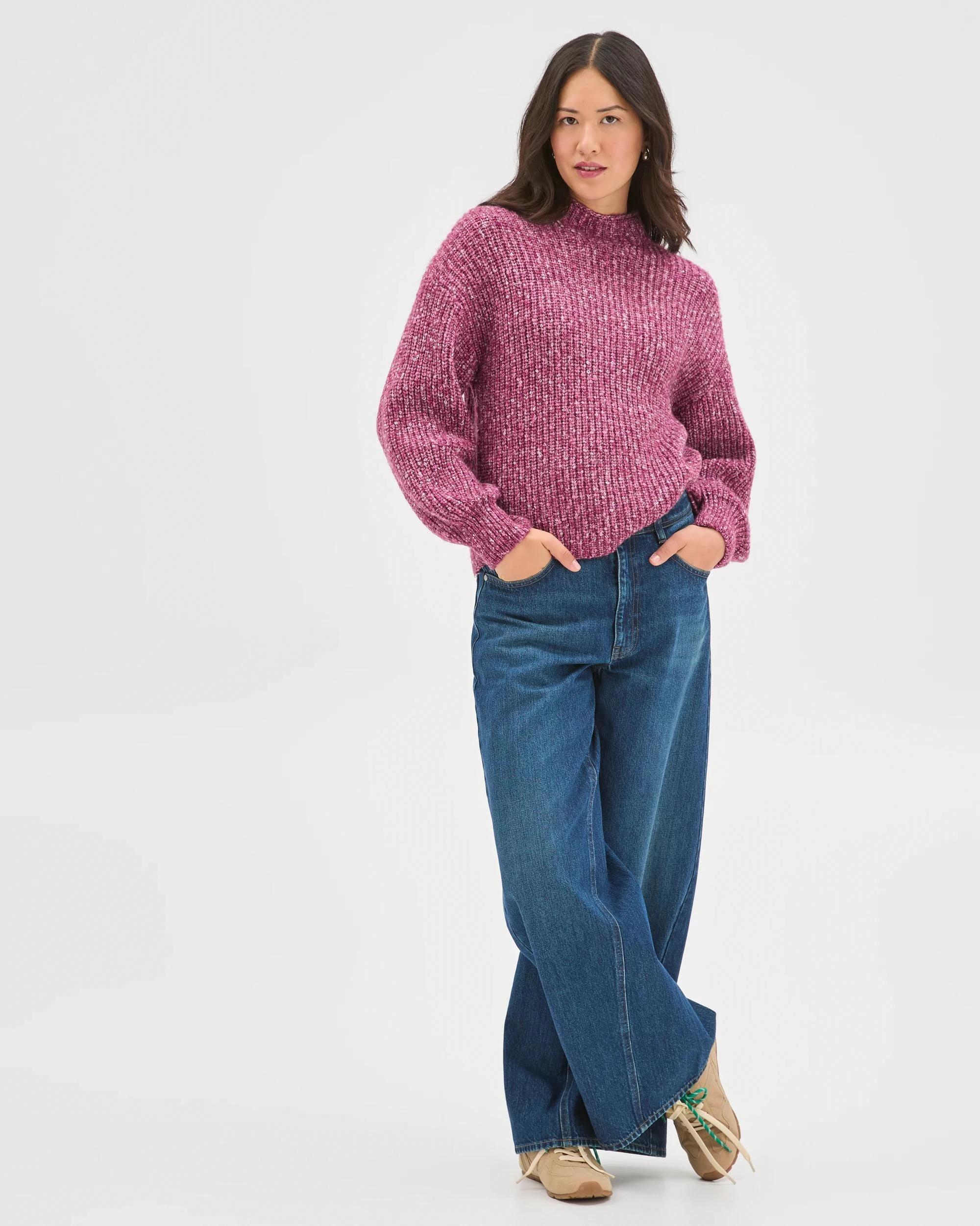 1 Target Woman Twist Yarn High Neck Jumper BOYSENBERRY TWIST, 1 of 6