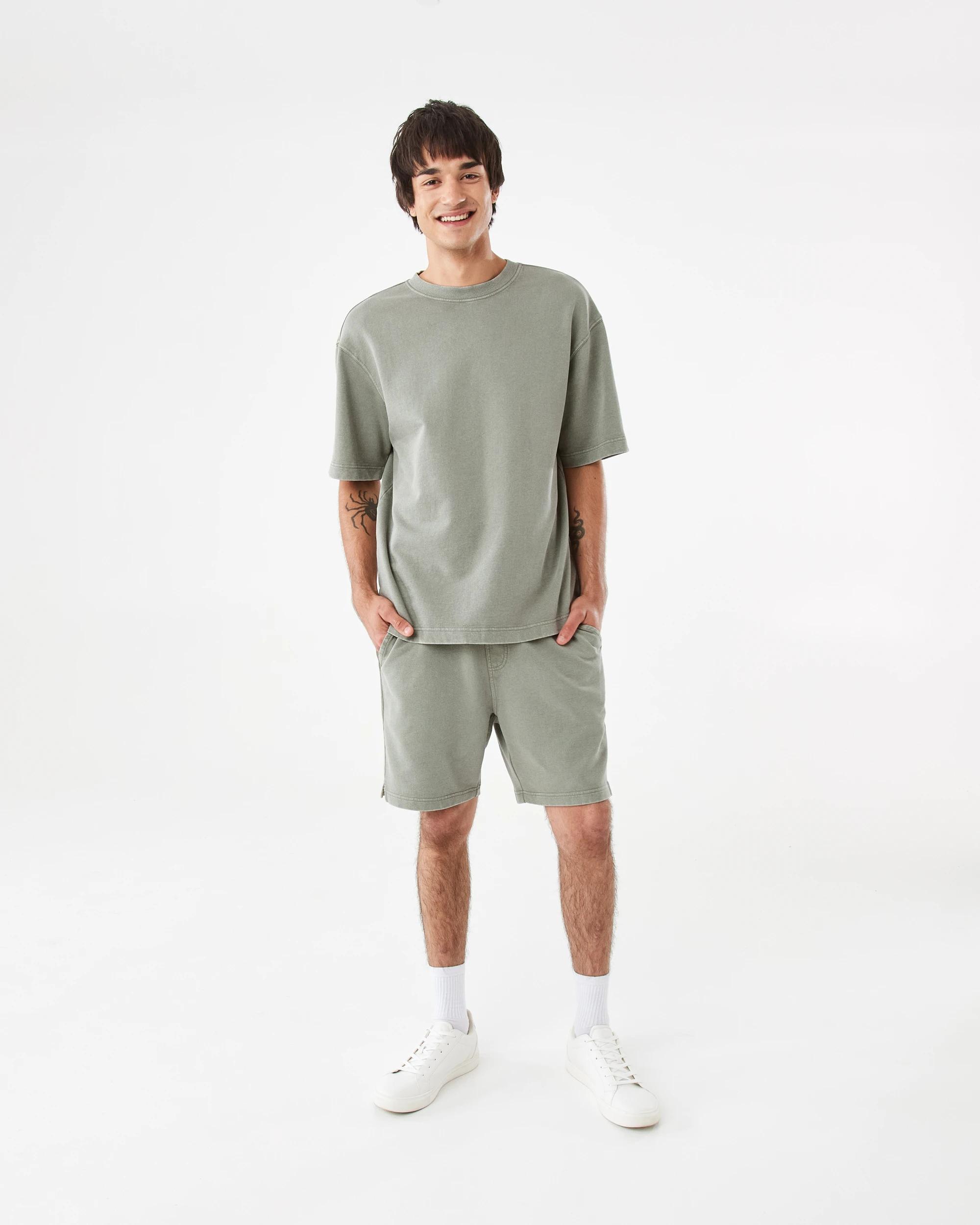 2 Terry Oversized T-shirt Grn Smkolv, 2 of 7