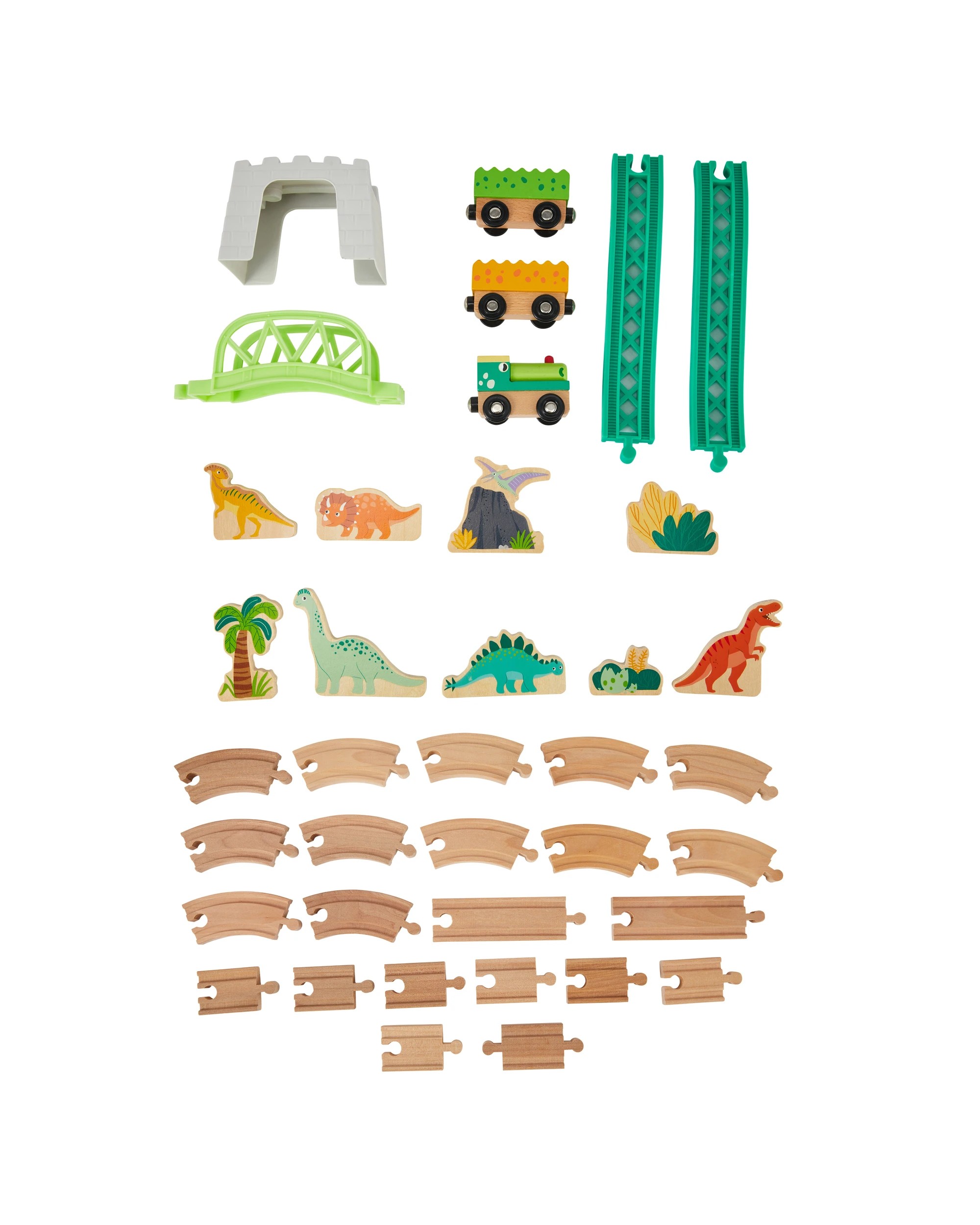 7 38 Piece Wooden Dino Train Set, 7 of 9