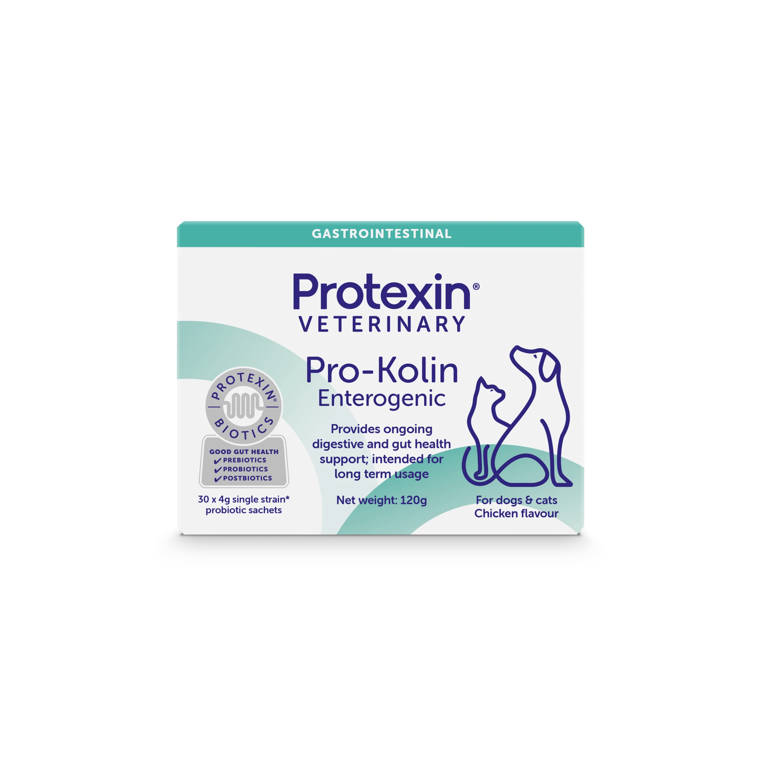1 Protexin Veterinary Pro-kolin+ Enterogenic For Dogs & Cats 30  4g Sachets, 1 of 1