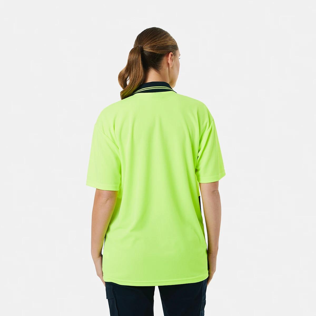 6 Workwear Hi-Visibility Short Sleeve Polo Shirt Yellow, 6 of 10