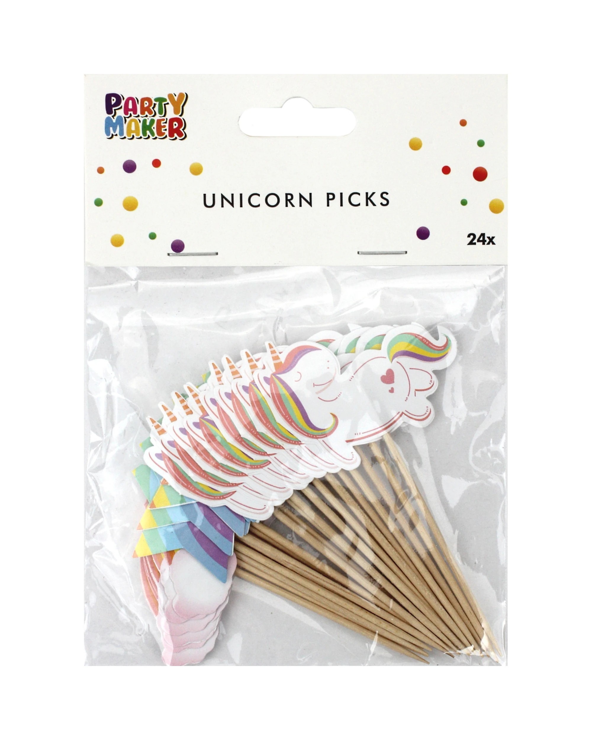 1 Party Maker 24pc Cupcake Toppers Decorations Unicorn - Multi, 1 of 1