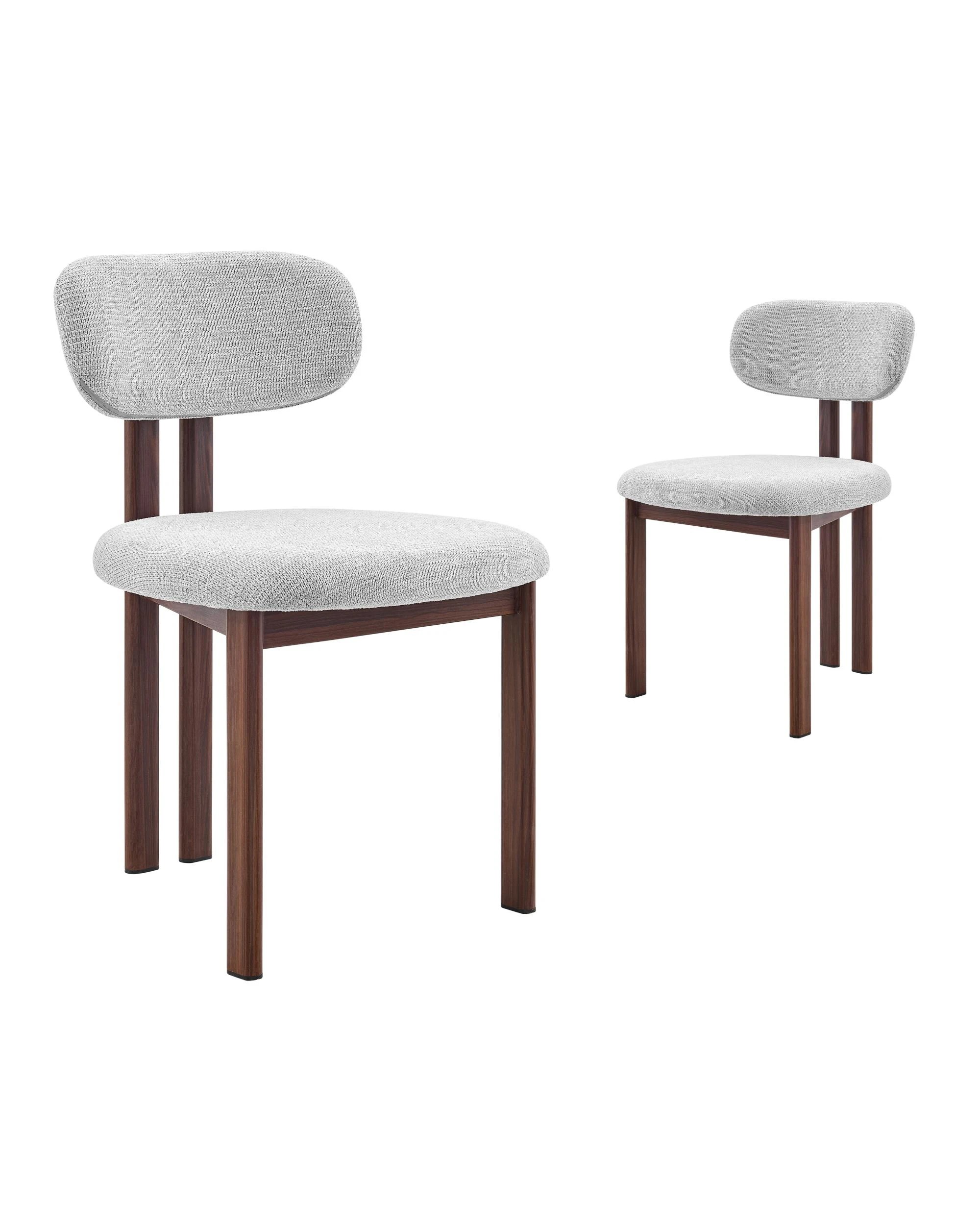 1 Kodu Hilda Dining Chairs Pair Set of Two - Grey, 1 of 10