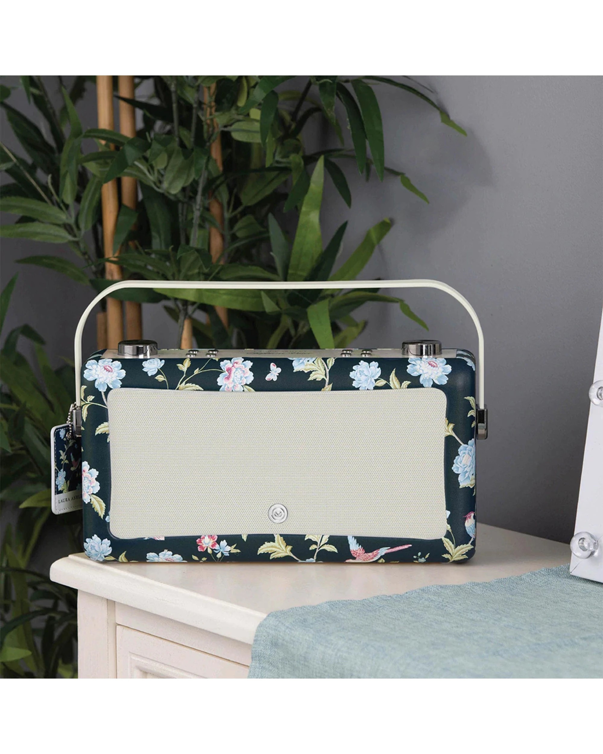 3 VQ Hepburn Voice Bluetooth Speaker Laura Ashley Elveden Navy, 3 of 4