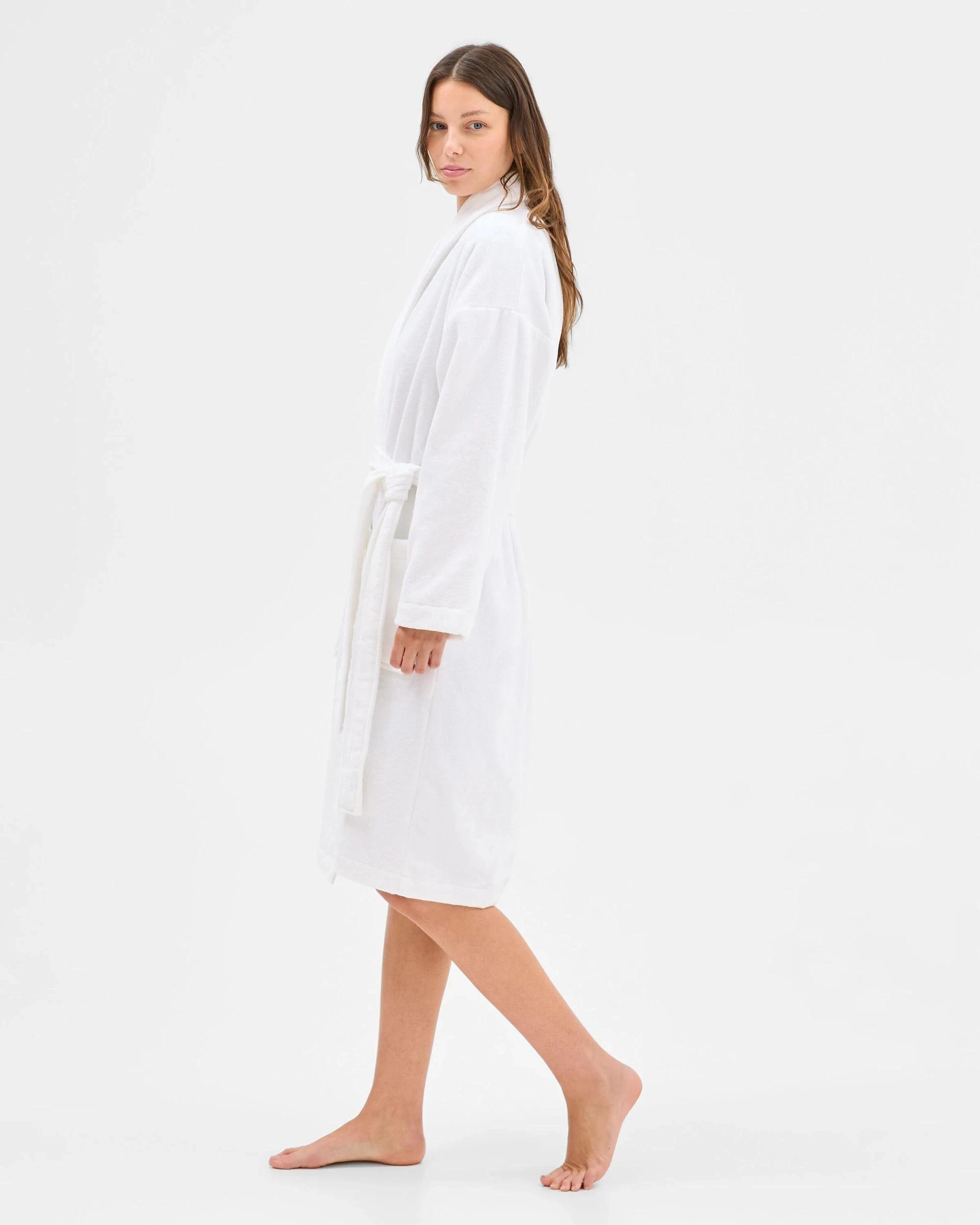 3 Target Woman Towelling Robe WHITE, 3 of 6