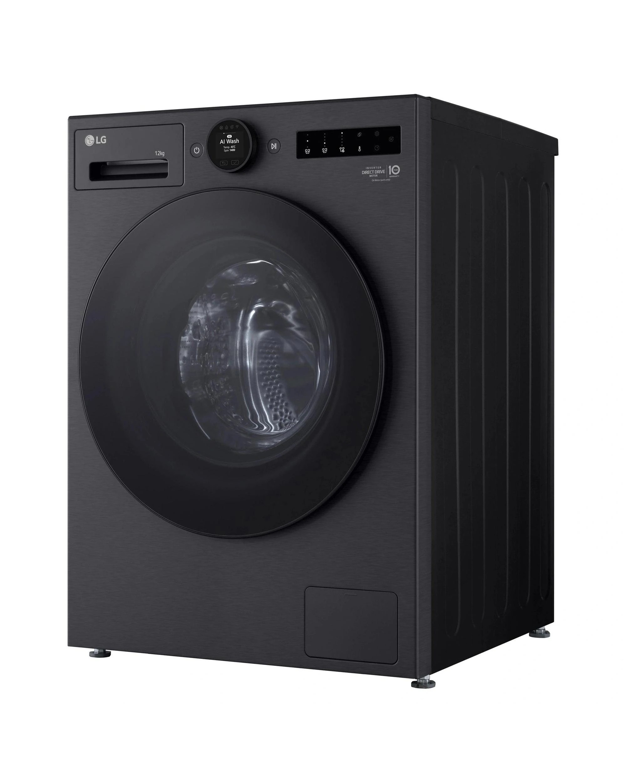 6 LG WX101412MB 12kg Series 10 Matte Black Front Load Washer - Black, 6 of 10