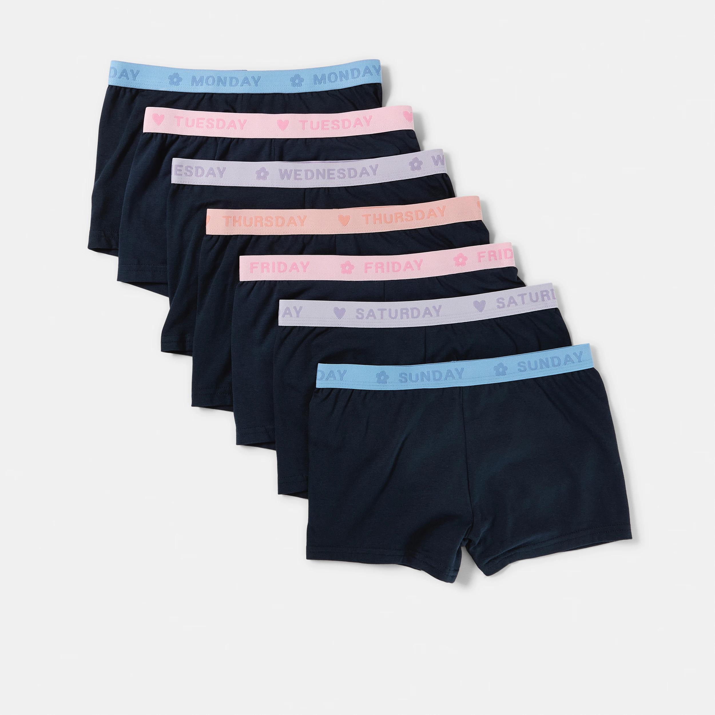 1 7 Pack Shorties NAVY PASTEL DAYS, 1 of 10