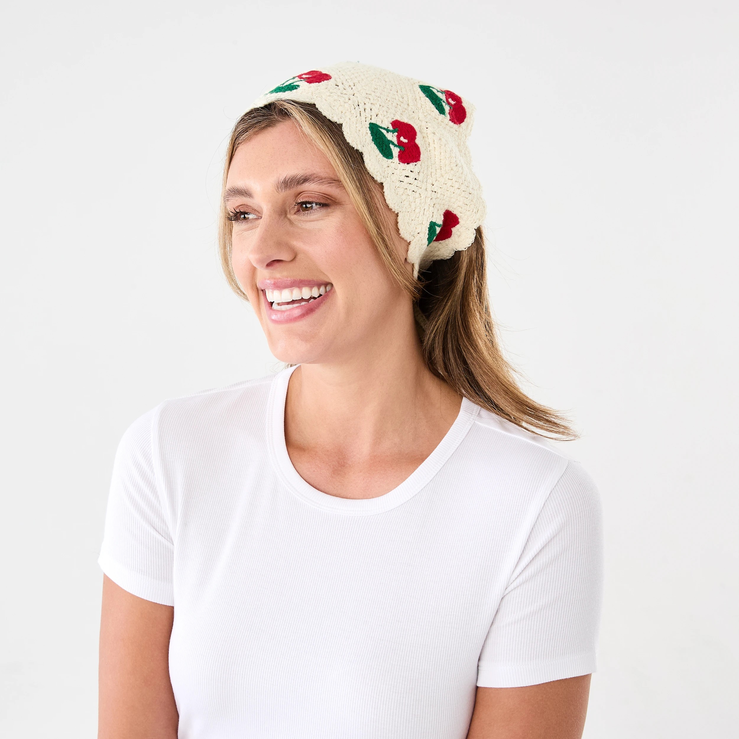 4 Crochet Hair Scarf - Cherry, 4 of 5