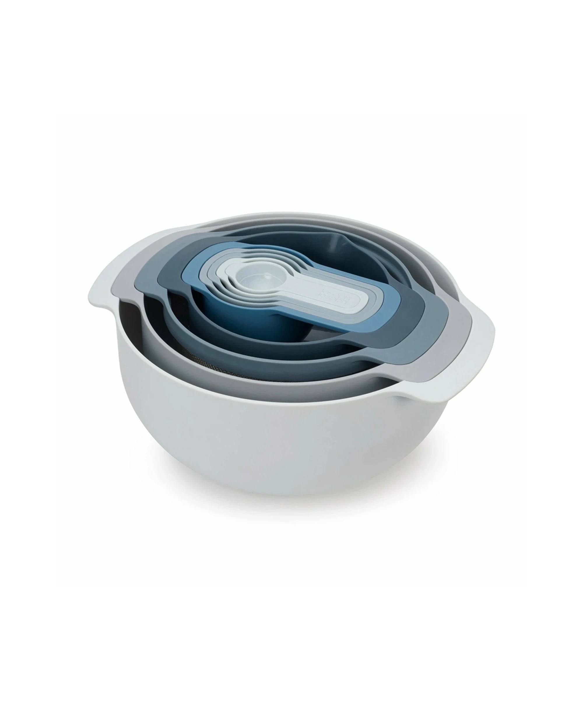 1 Joseph Joseph 9pc Nest 9 Plus Compact Food Preparation Bowl Set Sky - Multi, 1 of 4