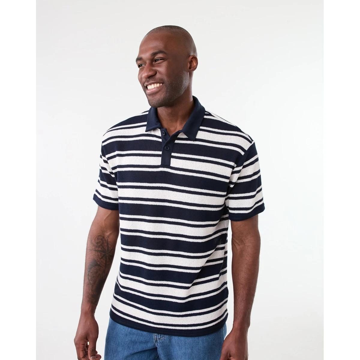 2 Stripe Polo Shirt Nvy Strp, 2 of 6